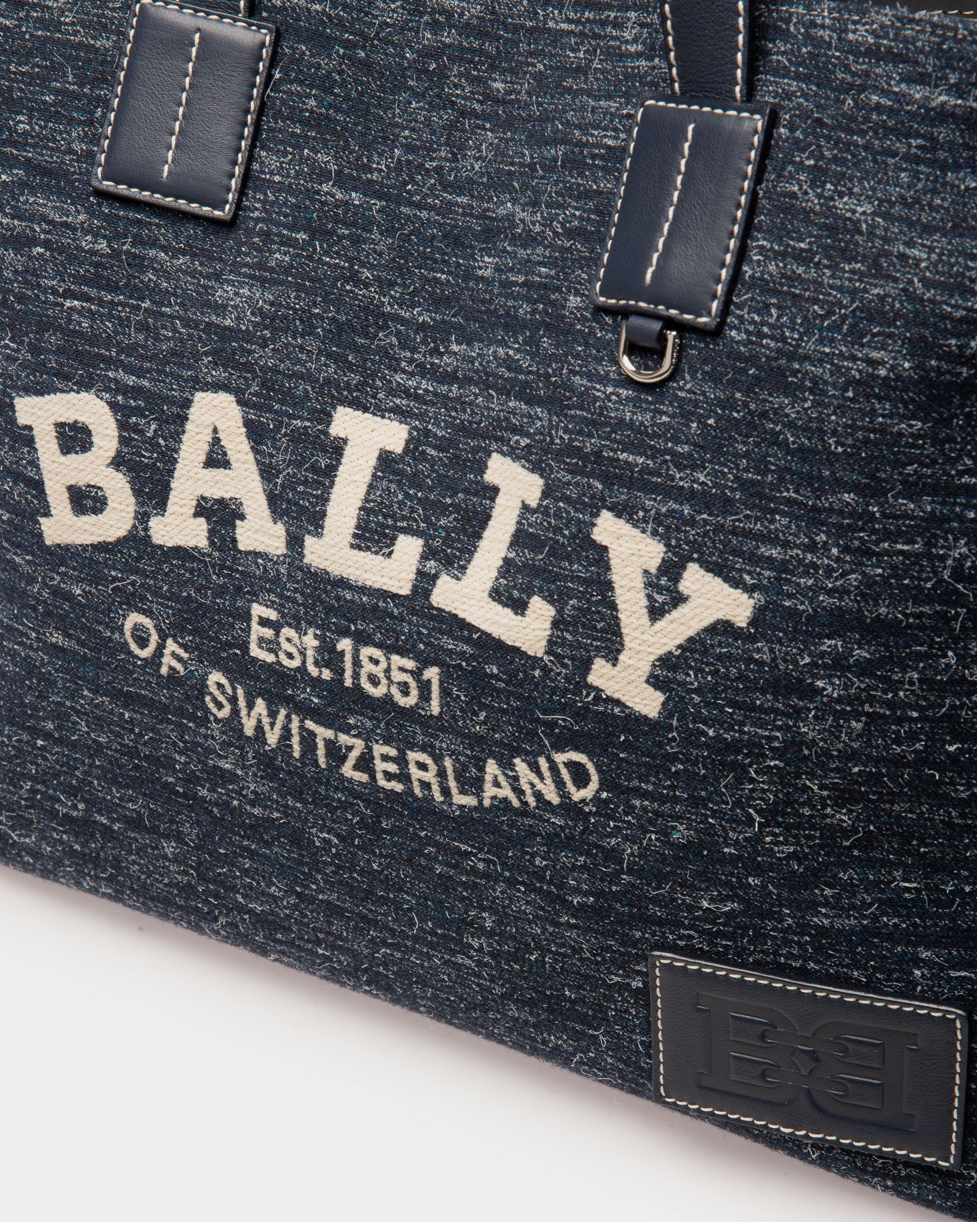Crystalia Fabric Tote In Navy - Women's - Bally - 05