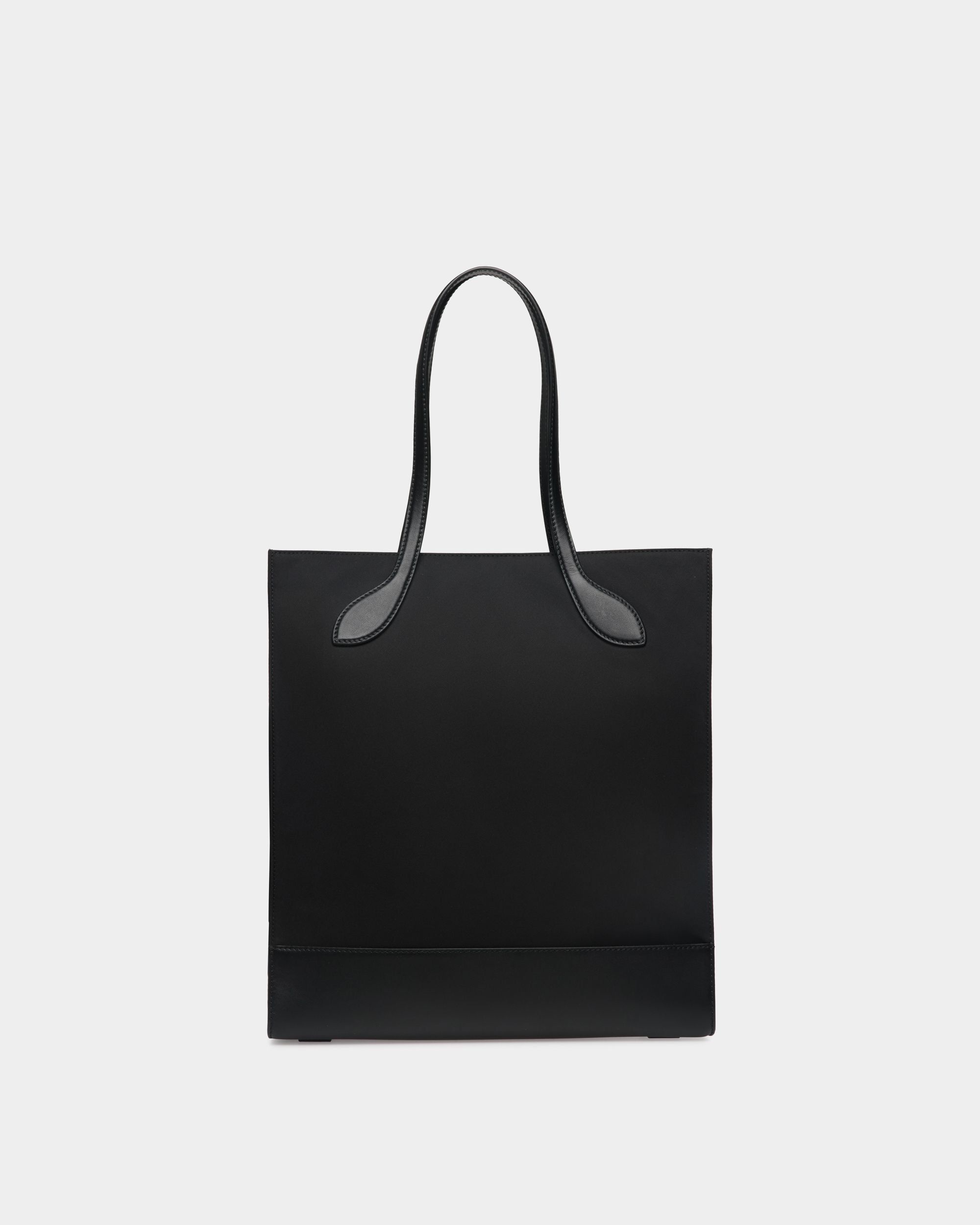 Bar Tote Bag In Black Nylon And Leather - Women's - Bally - 03