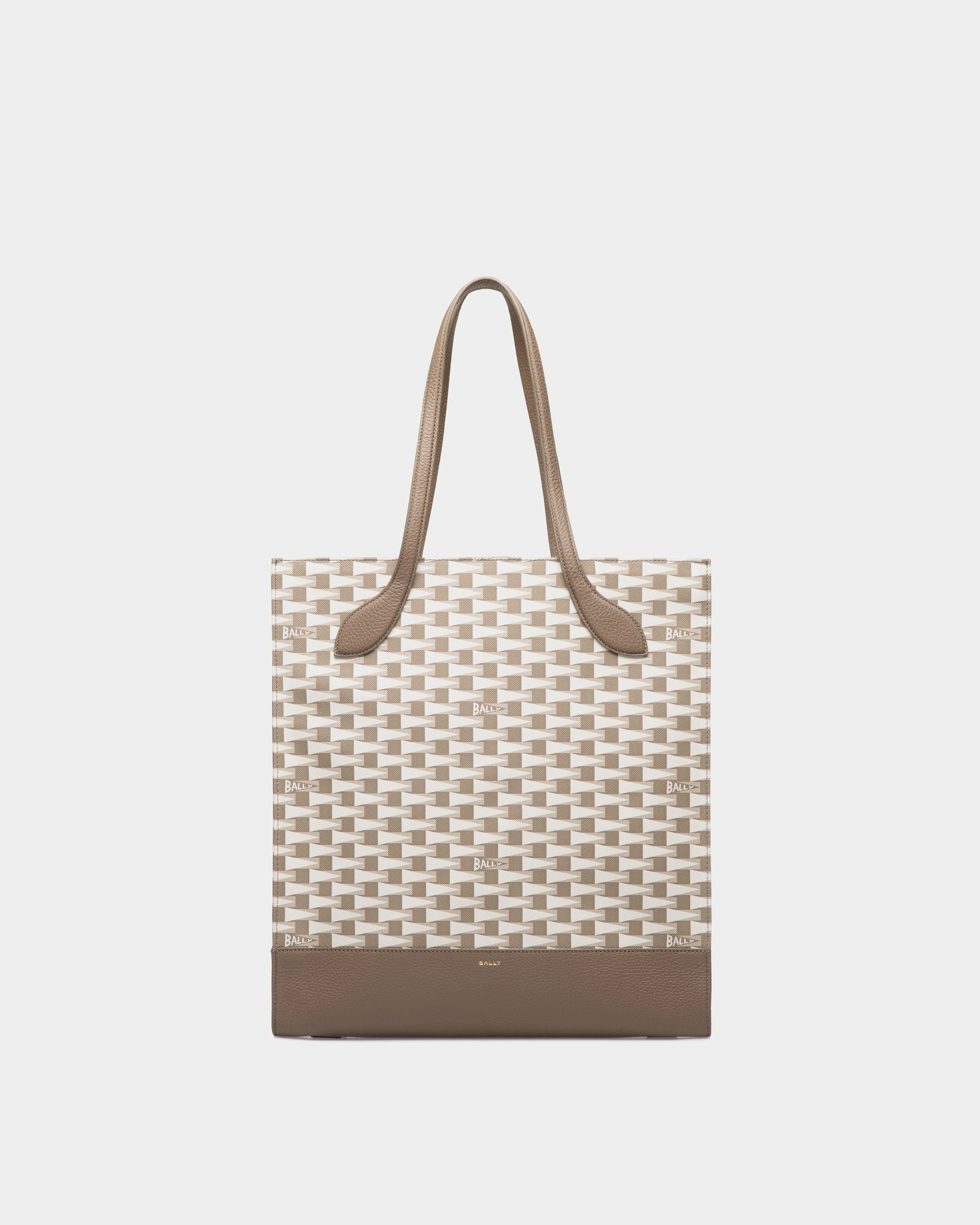 Keep On Tote Bag In Taupe Pennant Print TPU - Women's - Bally - 01