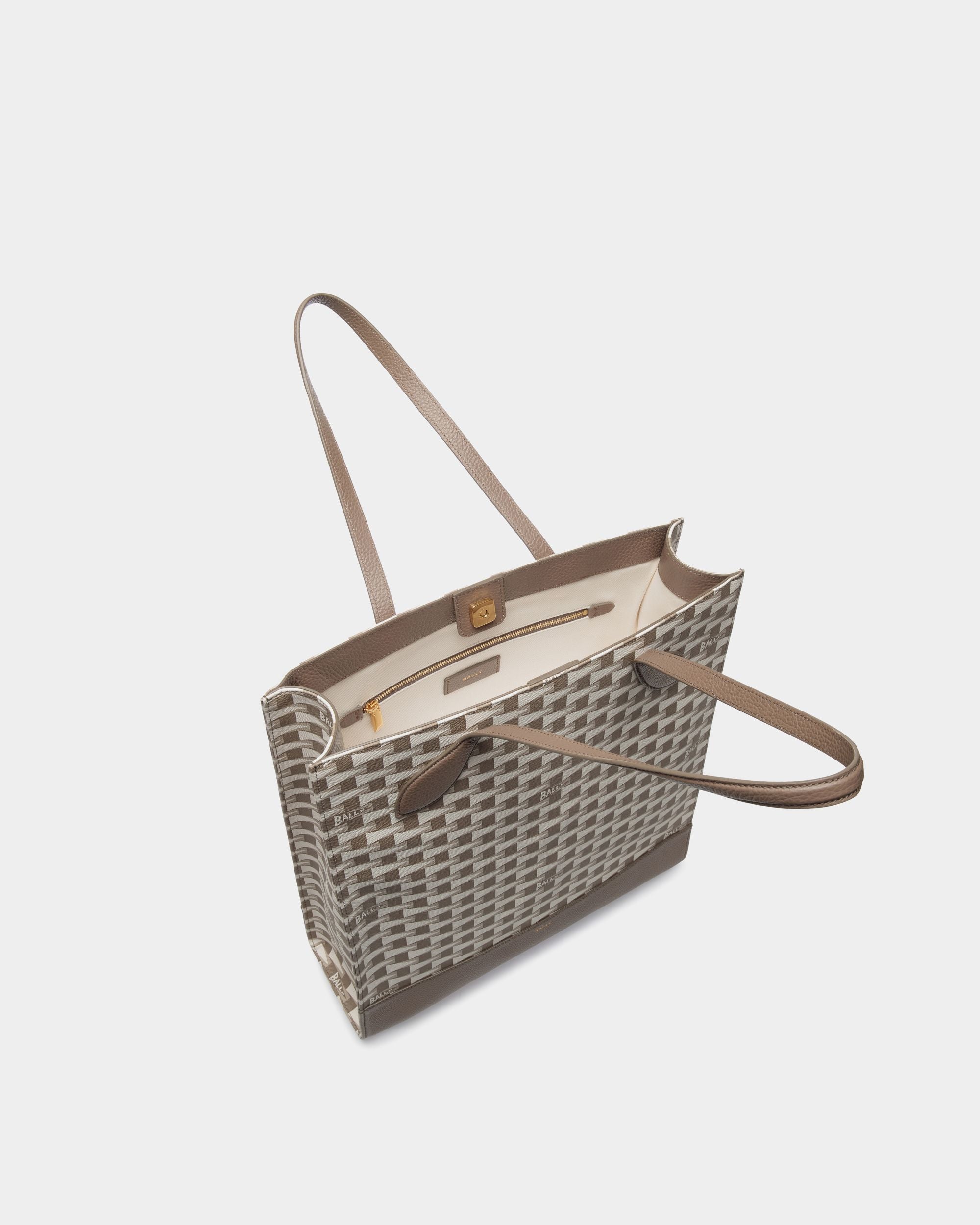 Keep On Tote Bag In Taupe Pennant Print TPU - Women's - Bally - 04