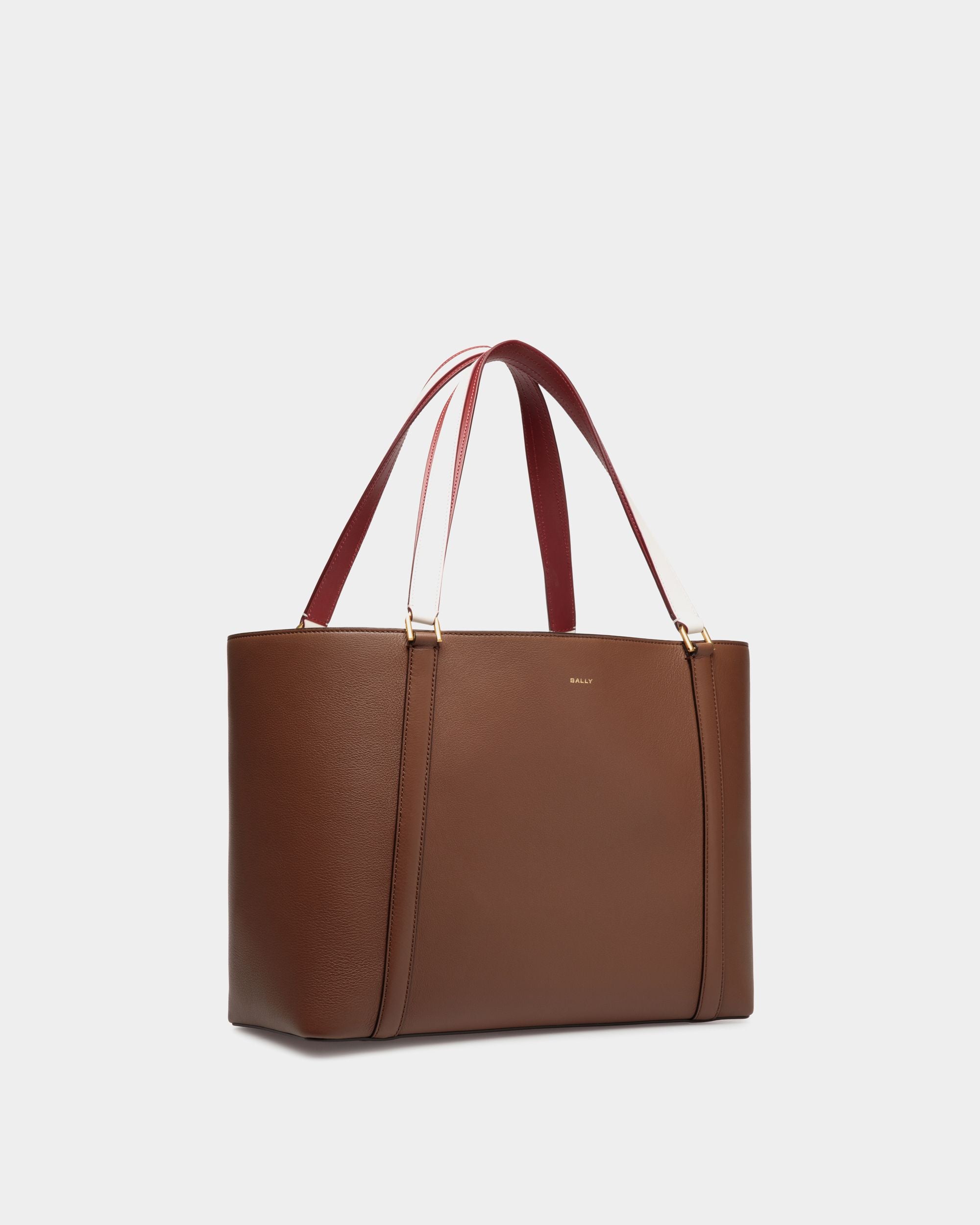 Code Tote Bag In Brown Leather - Women's - Bally - 03