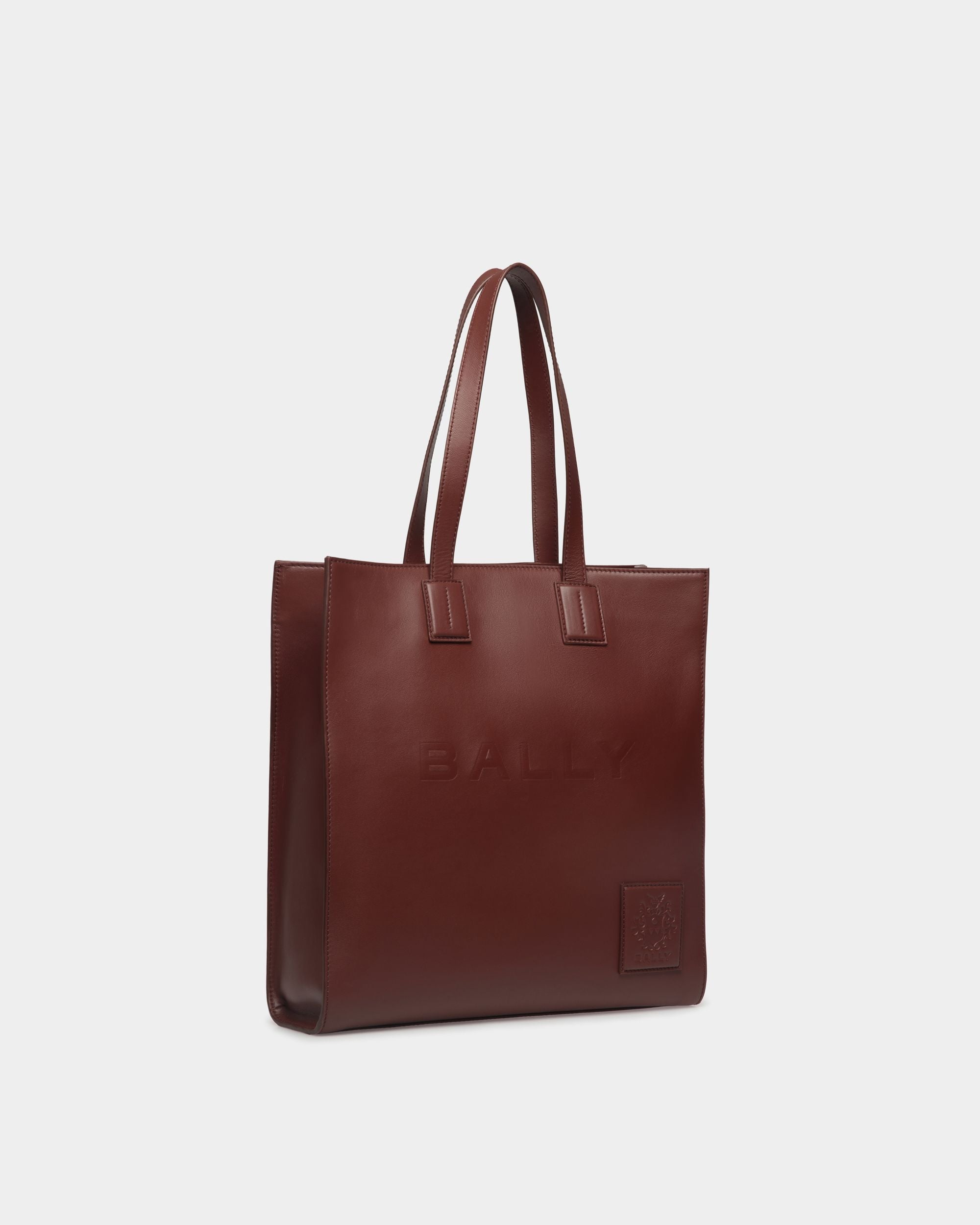 Akelei Tote Bag In Brown Leather - Women's - Bally - 03