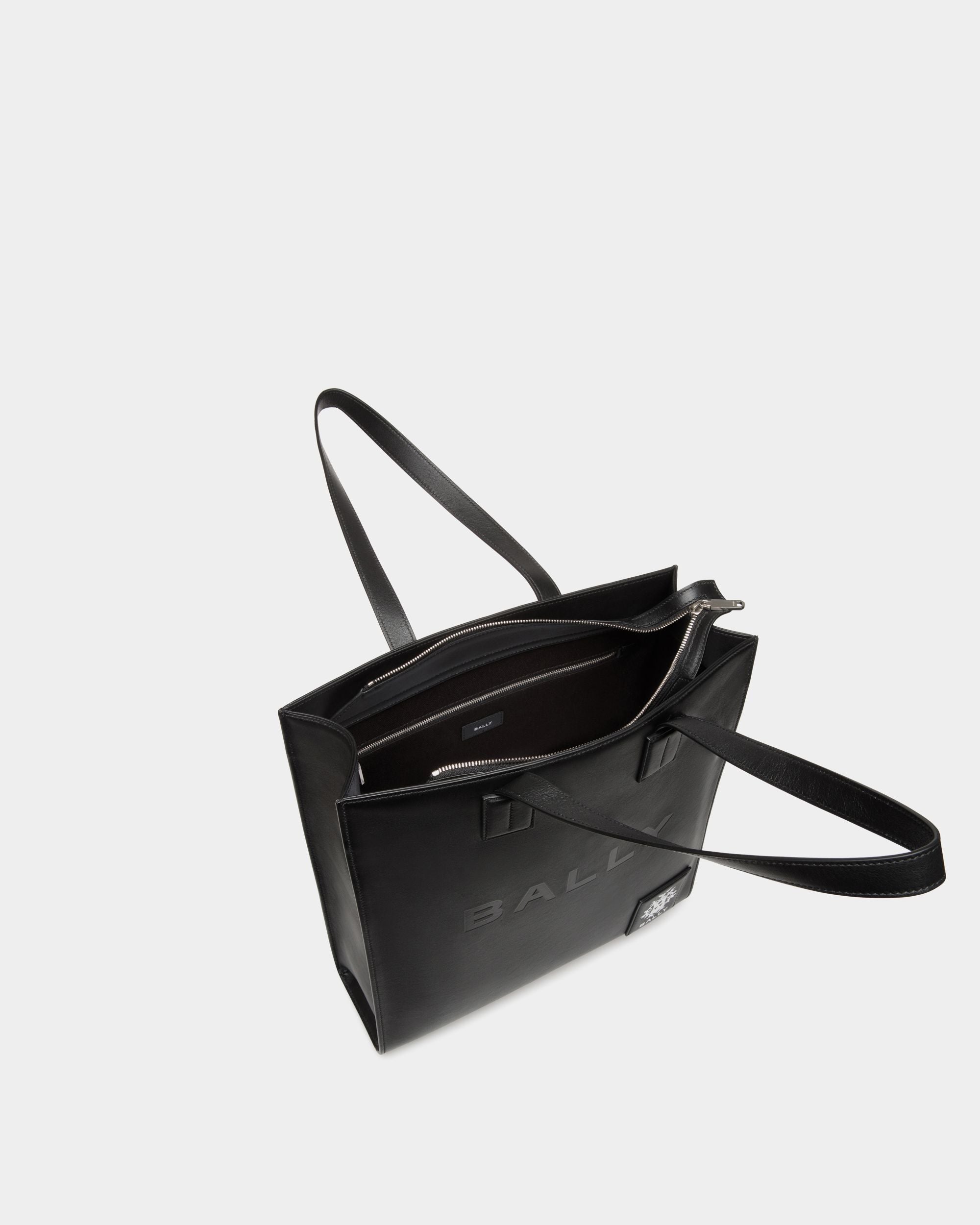 Akelei Tote Bag In Black Leather - Women's - Bally - 05