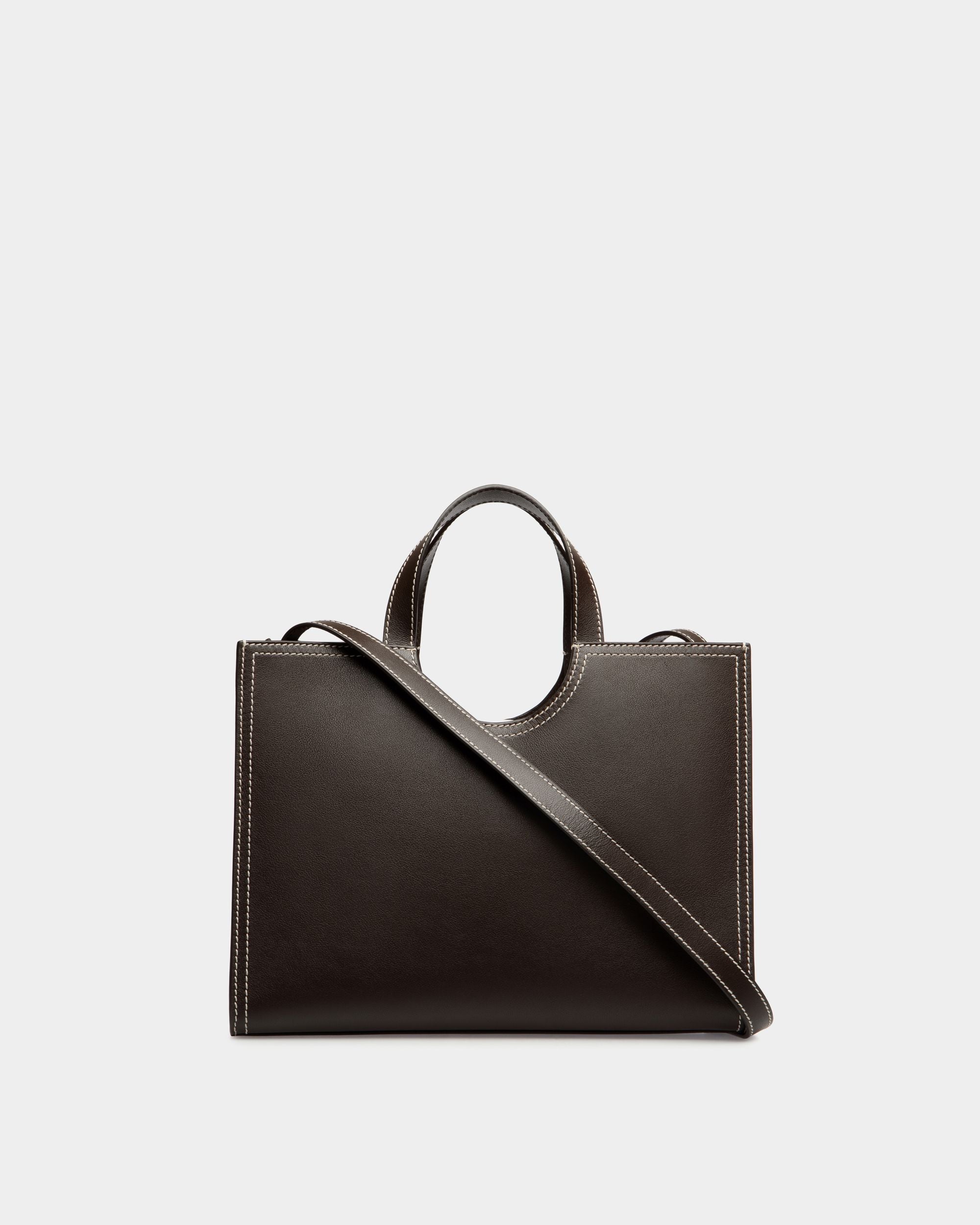 Easy Bally Tote Bag in Ebano Leather - Women's - Bally - 03
