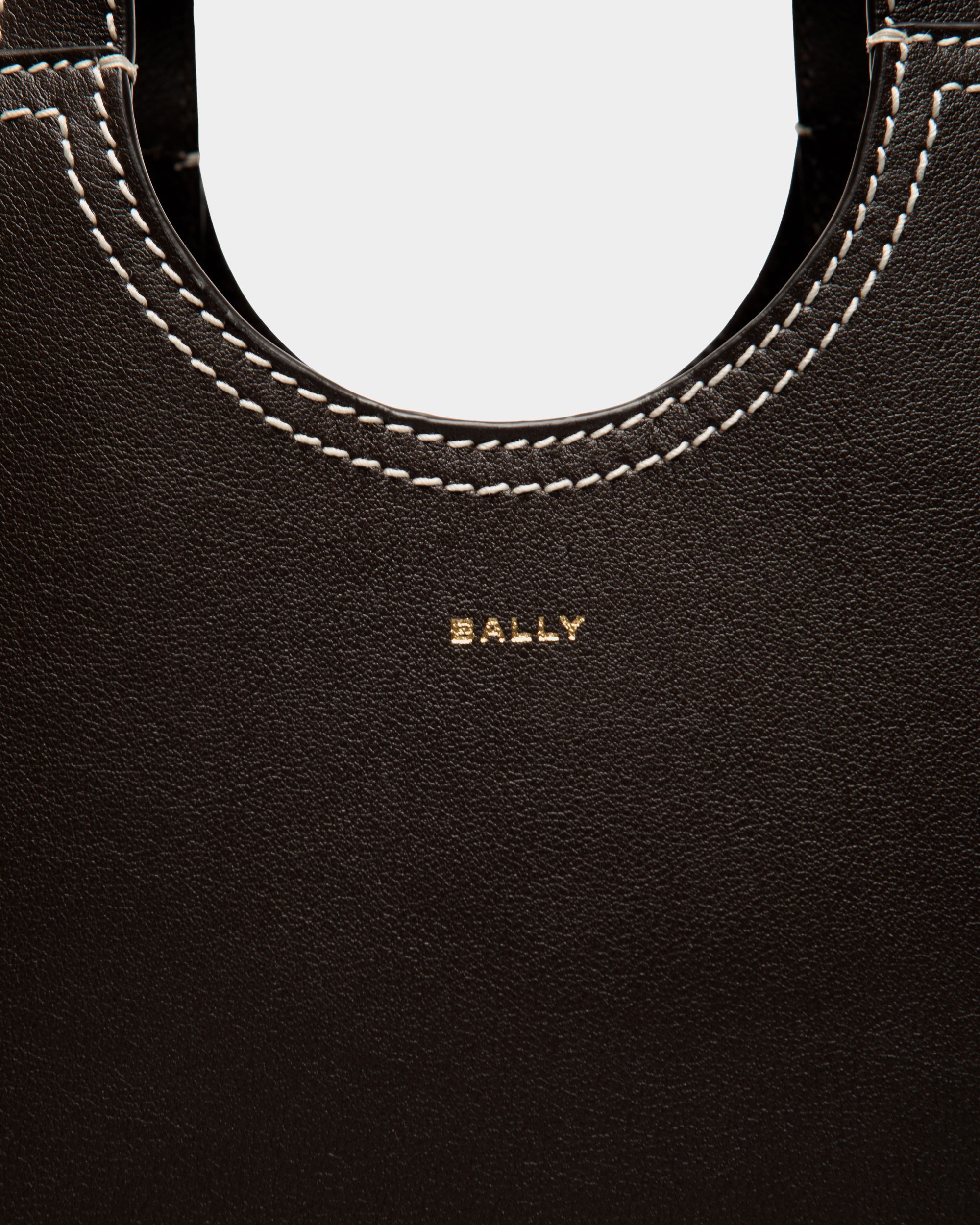 Easy Bally Tote Bag in Ebano Leather - Women's - Bally - 06