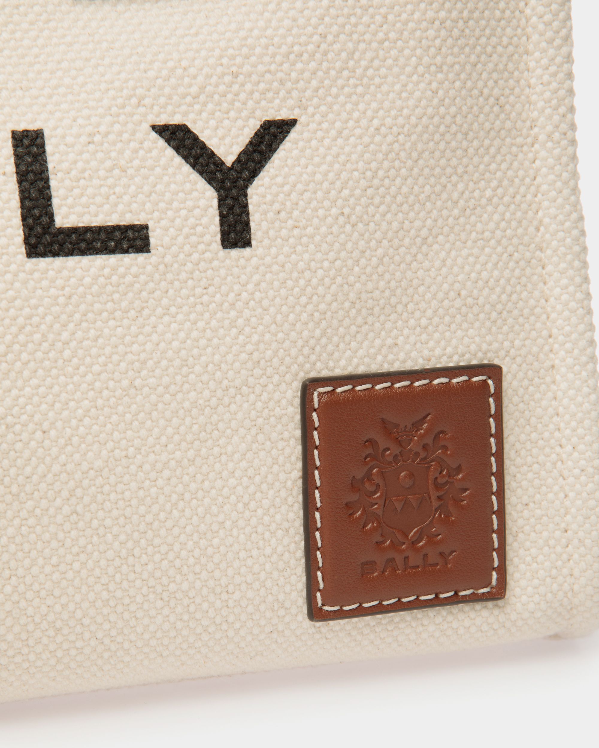 Akelei Tote Bag in Natural Canvas - Women's - Bally - 05