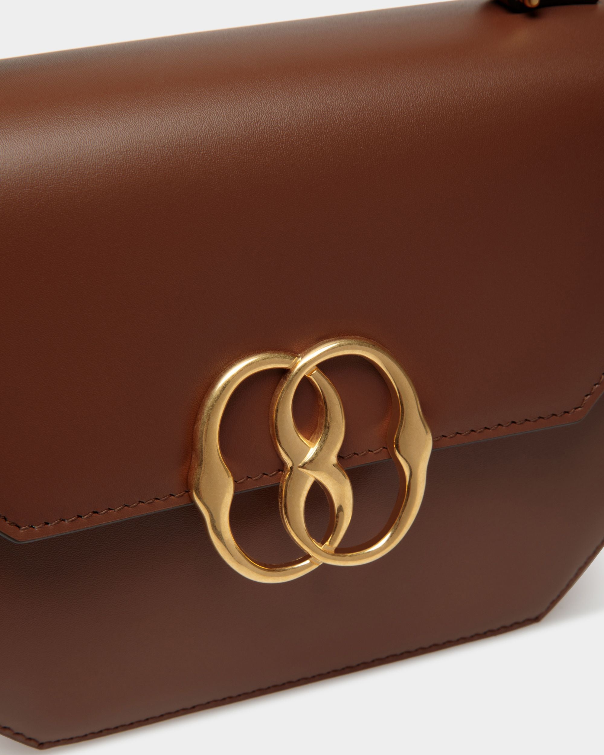 Emblem Minibag In Brown Leather - Women's - Bally - 04