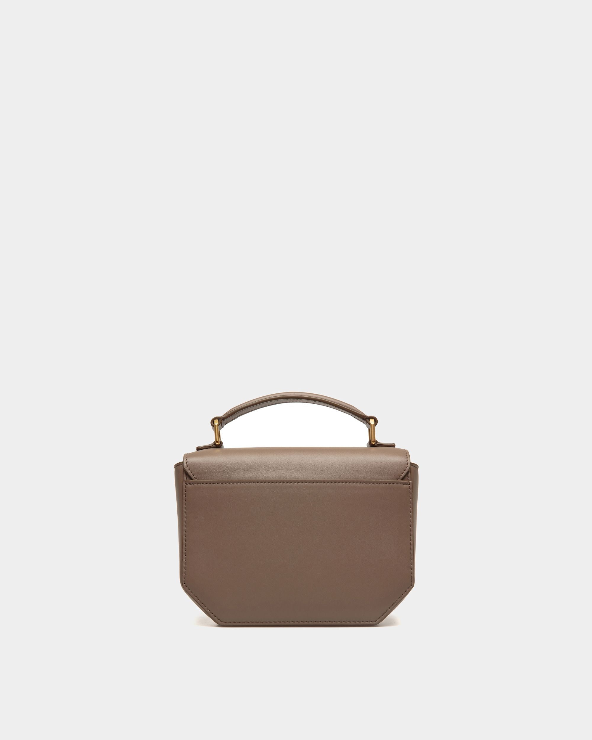 Emblem Mini Bag in Beige Leather - Women's - Bally - 02