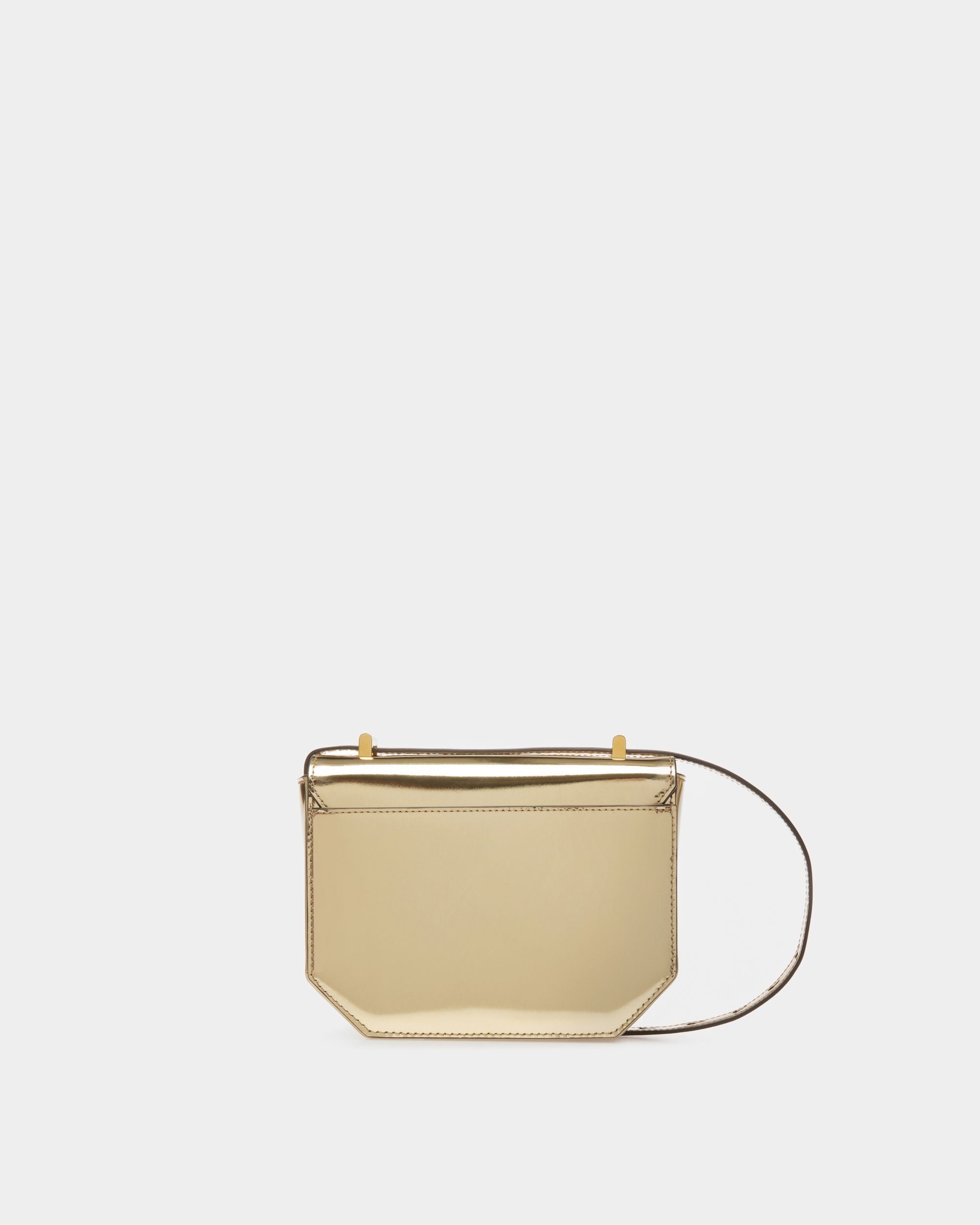 Emblem Minibag In Gold Leather - Women's - Bally - 02