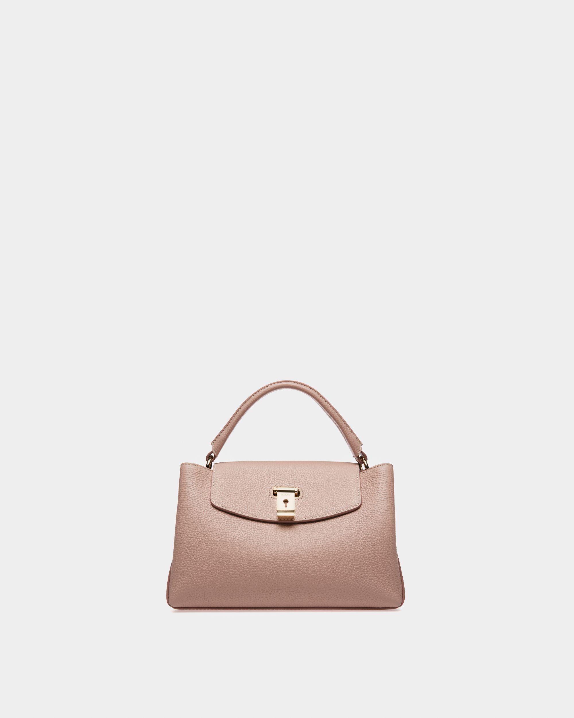Layka Small Leather Top Handle Bag In Pink - Women's - Bally - 01