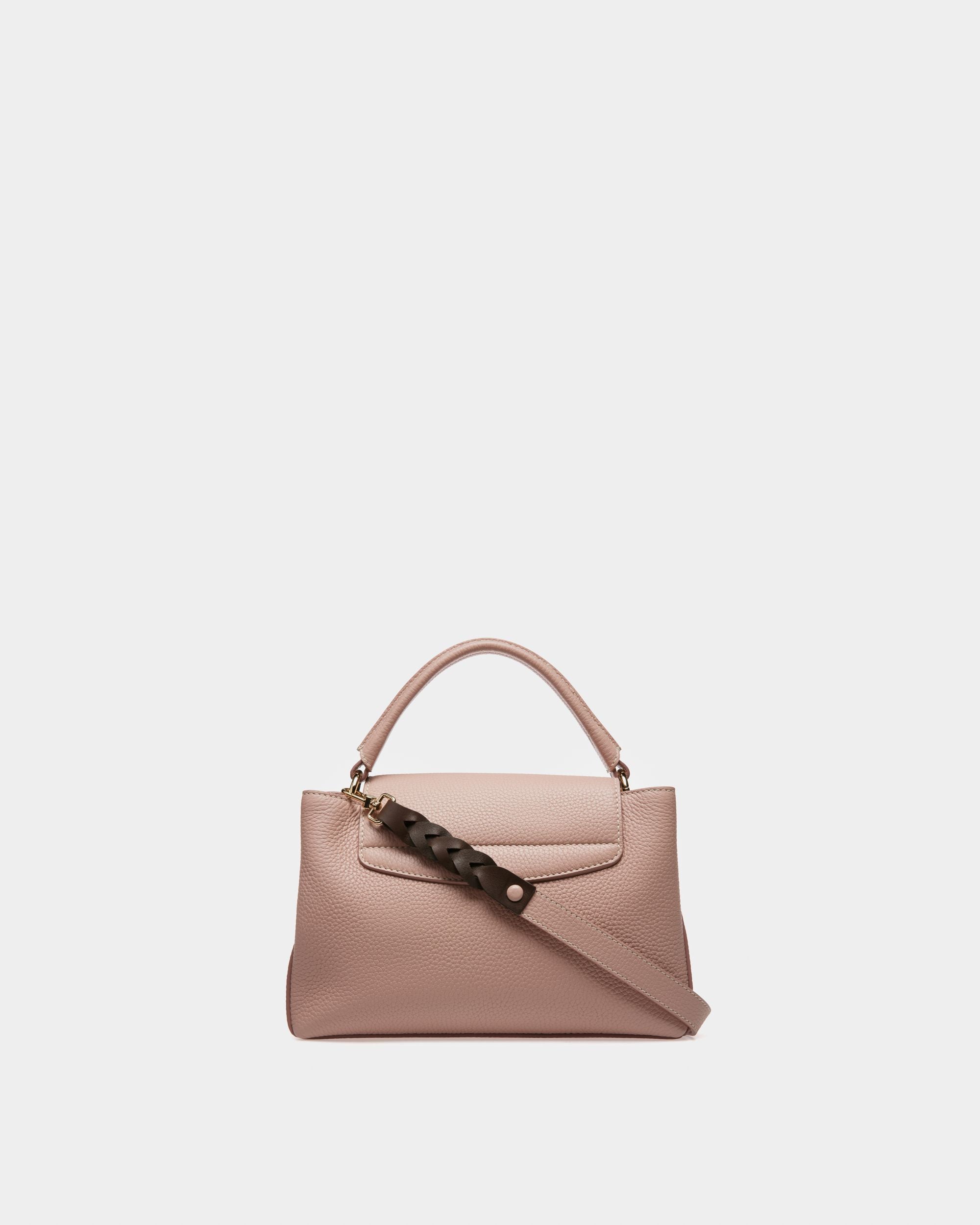 Layka Small Leather Top Handle Bag In Pink - Women's - Bally - 02
