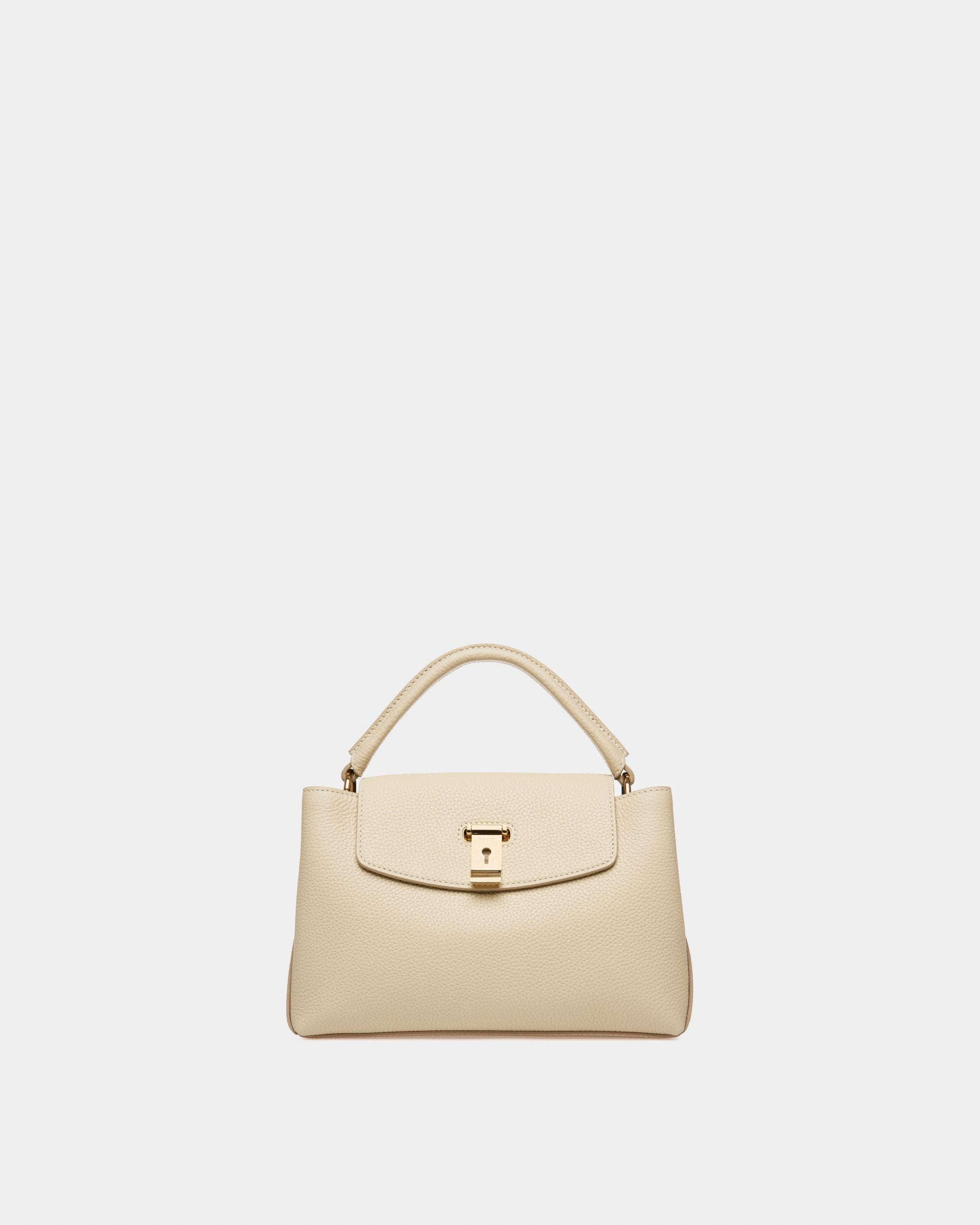 Layka Leather Top Handle Bag In Fossil - Women's - Bally - 01