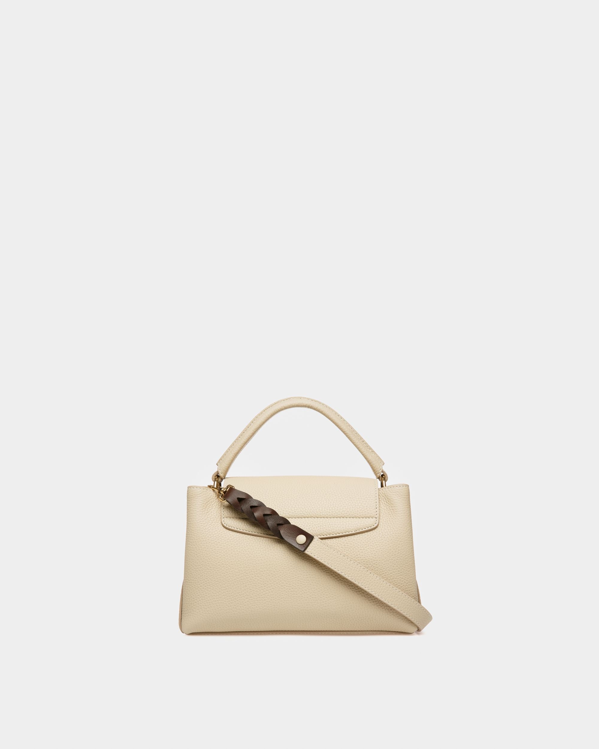 Layka Leather Top Handle Bag In Fossil - Women's - Bally - 03