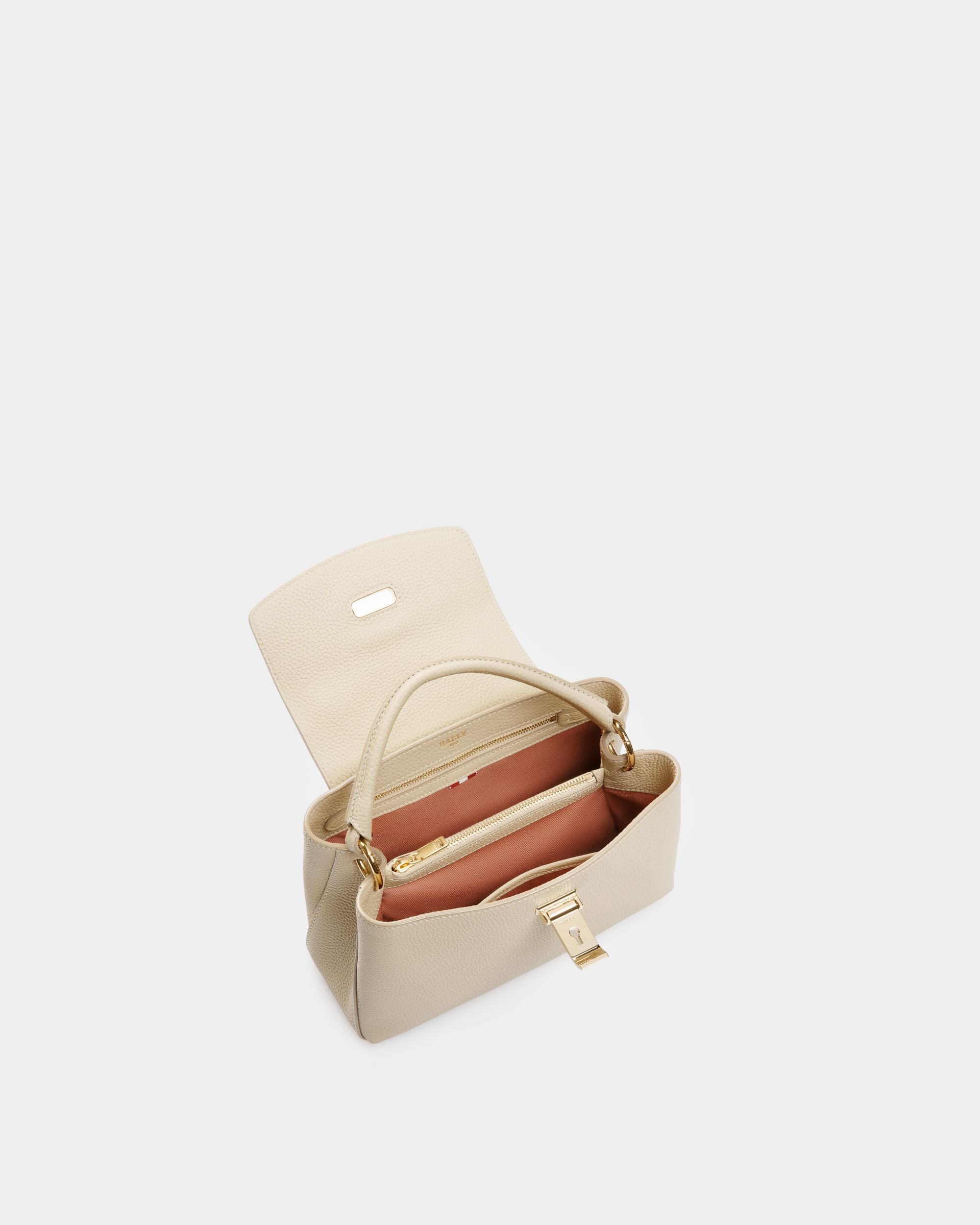 Layka Leather Top Handle Bag In Fossil - Women's - Bally - 04