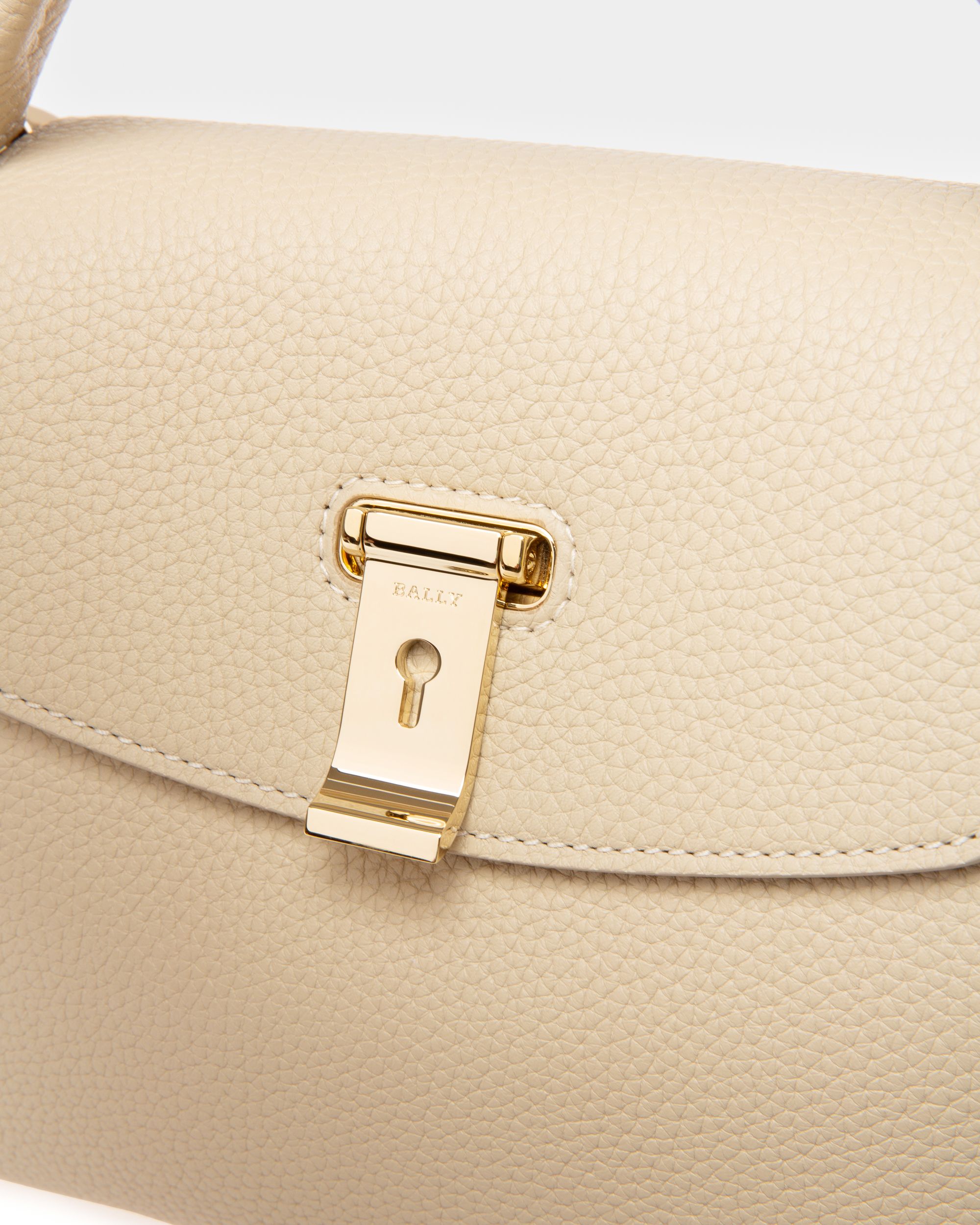 Layka Leather Top Handle Bag In Fossil - Women's - Bally - 05