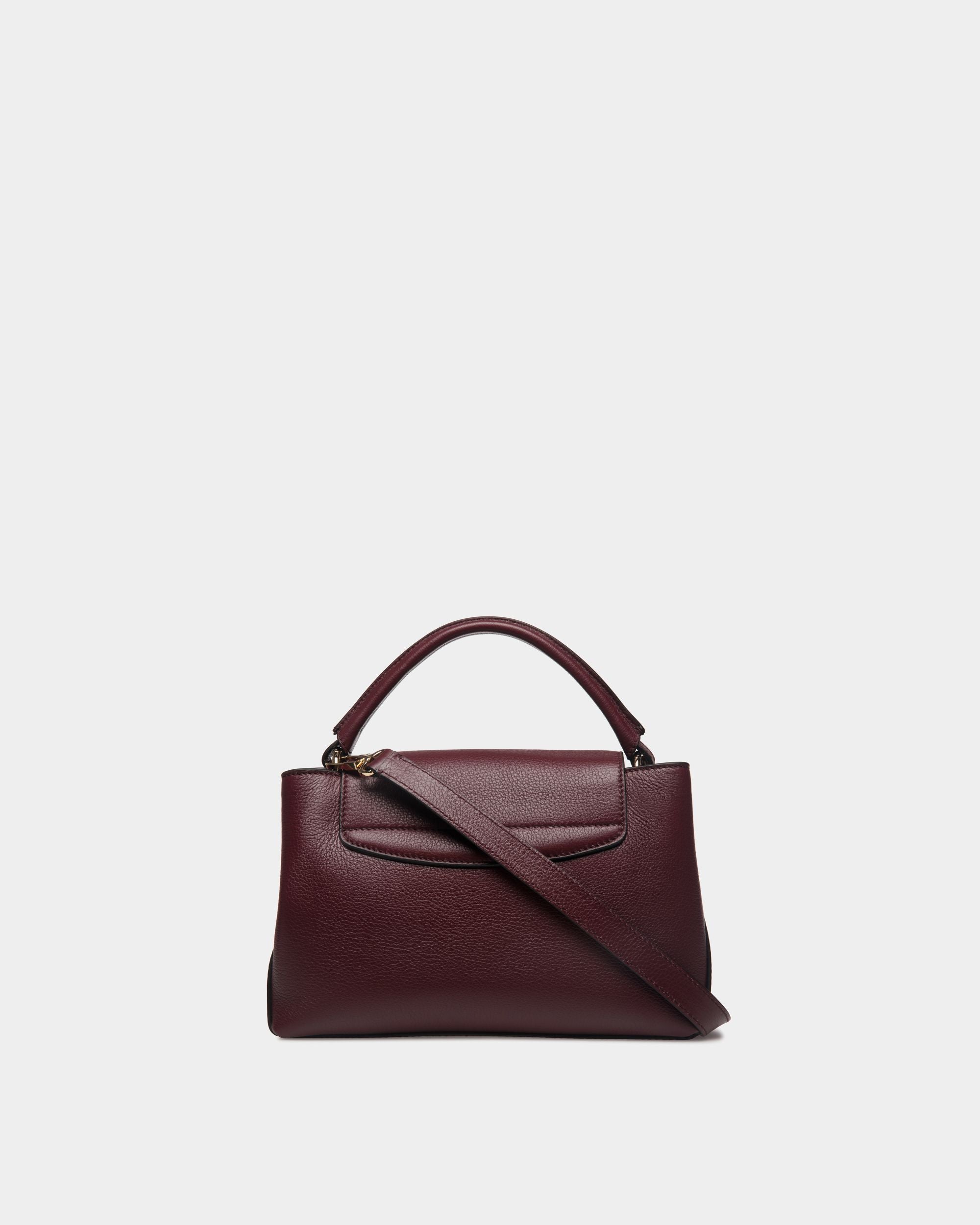 Lock Me Small Top Handle Bag In Andorra Grained Leather - Women's - Bally - 03