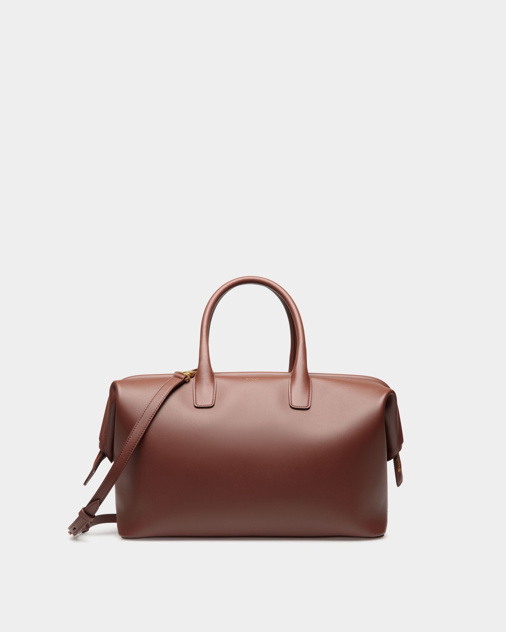 Belle Top Handle Bag In Brown Leather - Women's - Bally - 01