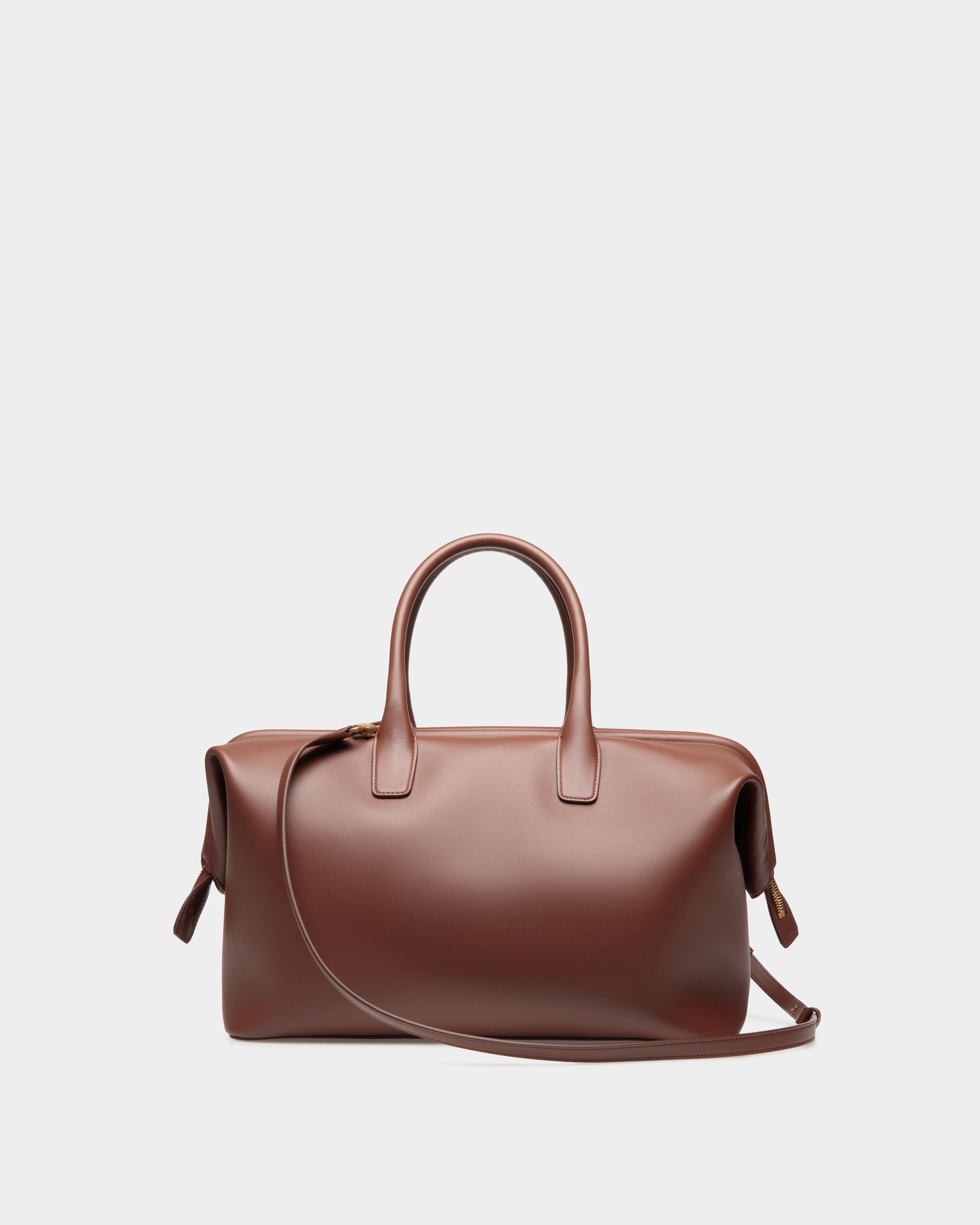 Belle Top Handle Bag In Brown Leather - Women's - Bally - 02