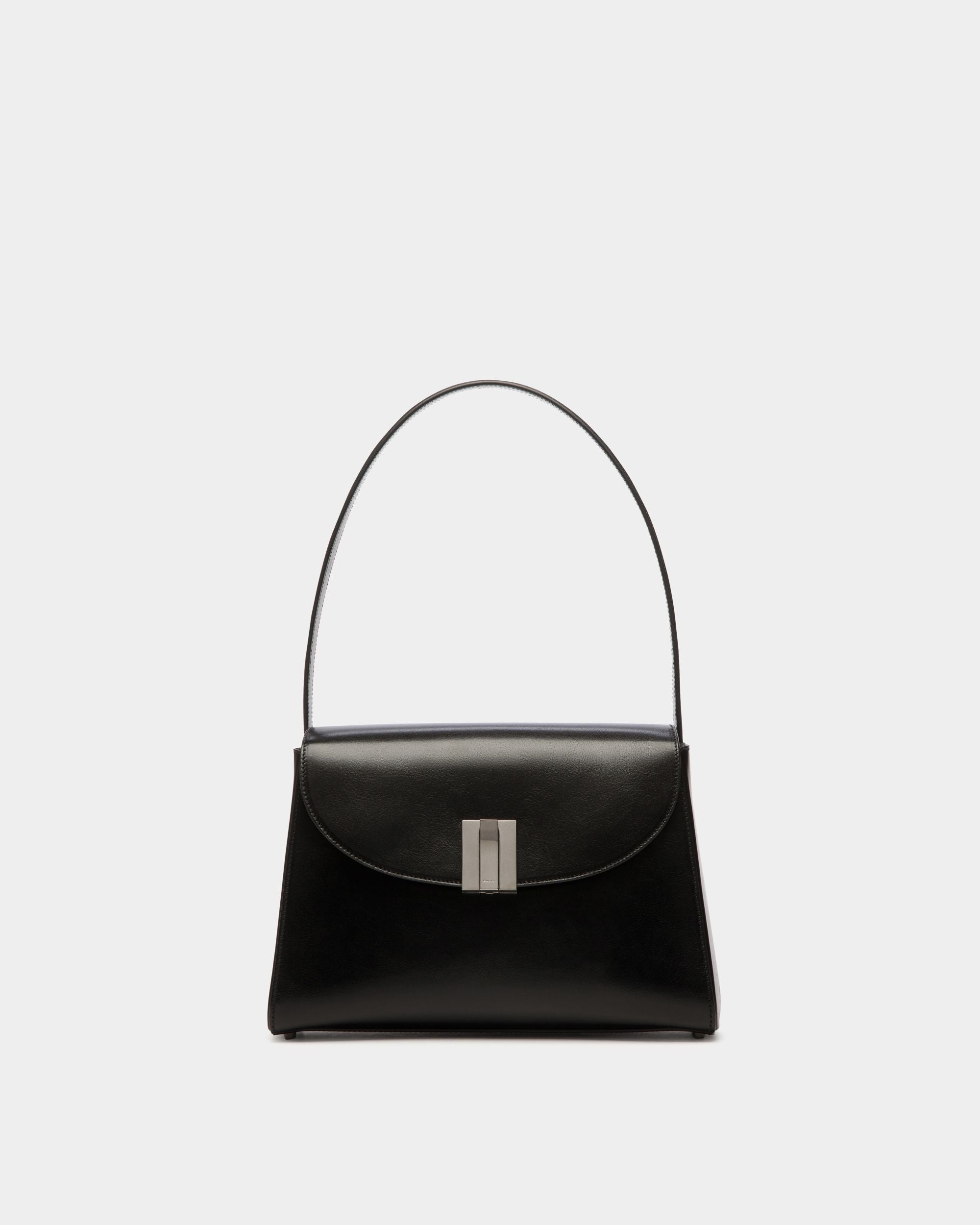 Ollam Shoulder Bag In Black Leather - Women's - Bally - 01