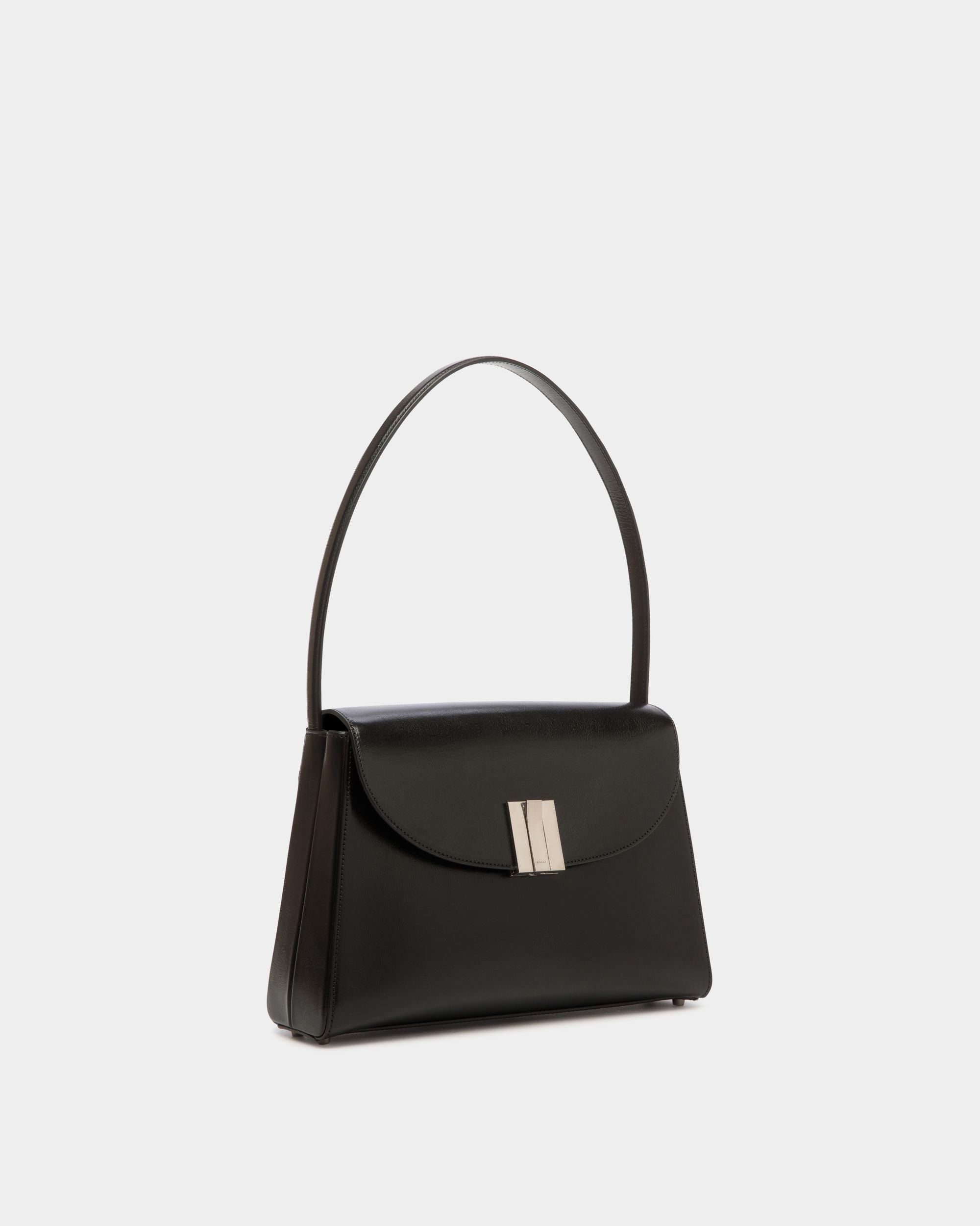 Ollam Shoulder Bag In Black Leather - Women's - Bally - 03