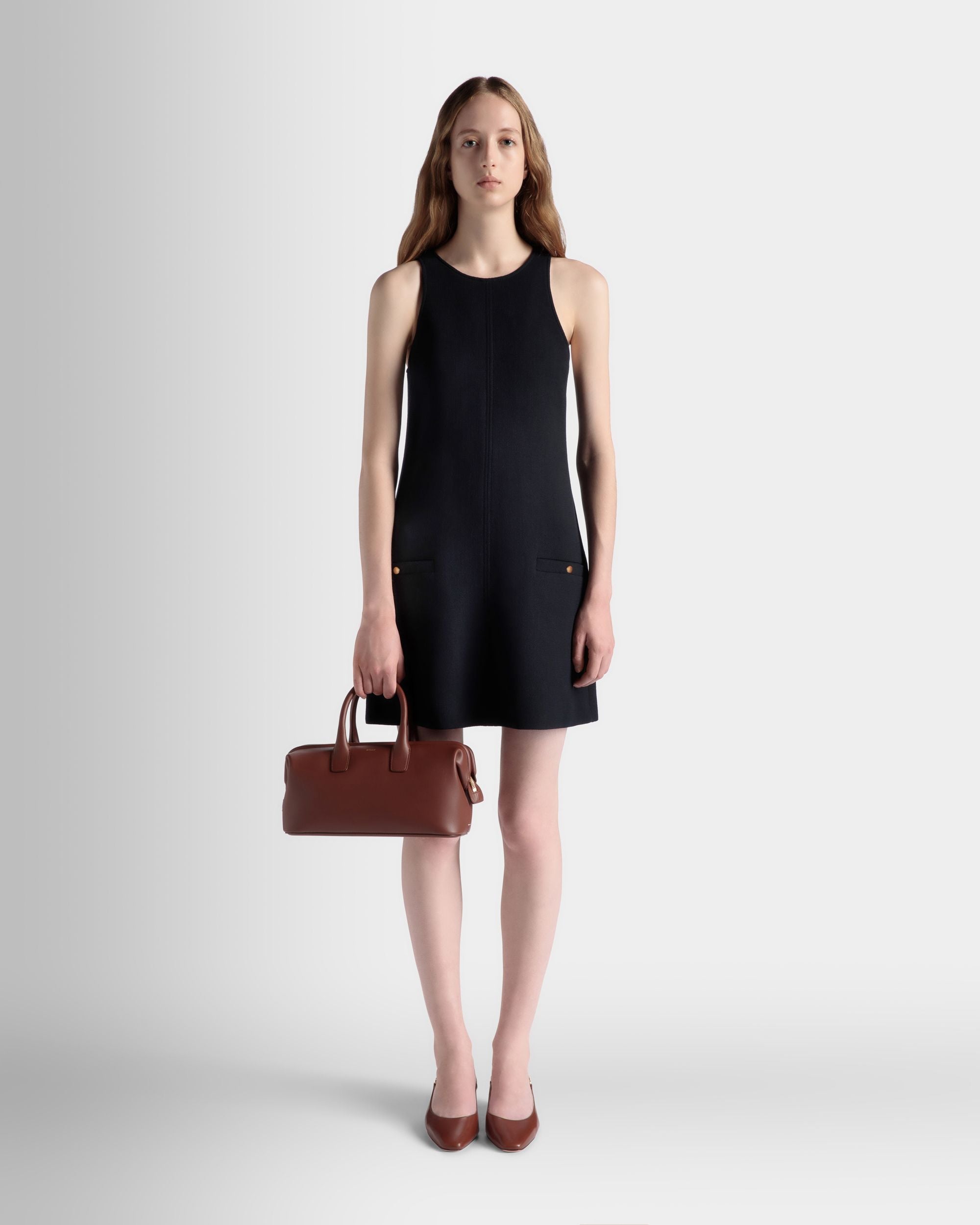 Belle Small Top Handle Bag In Brown Leather - Women's - Bally - 02