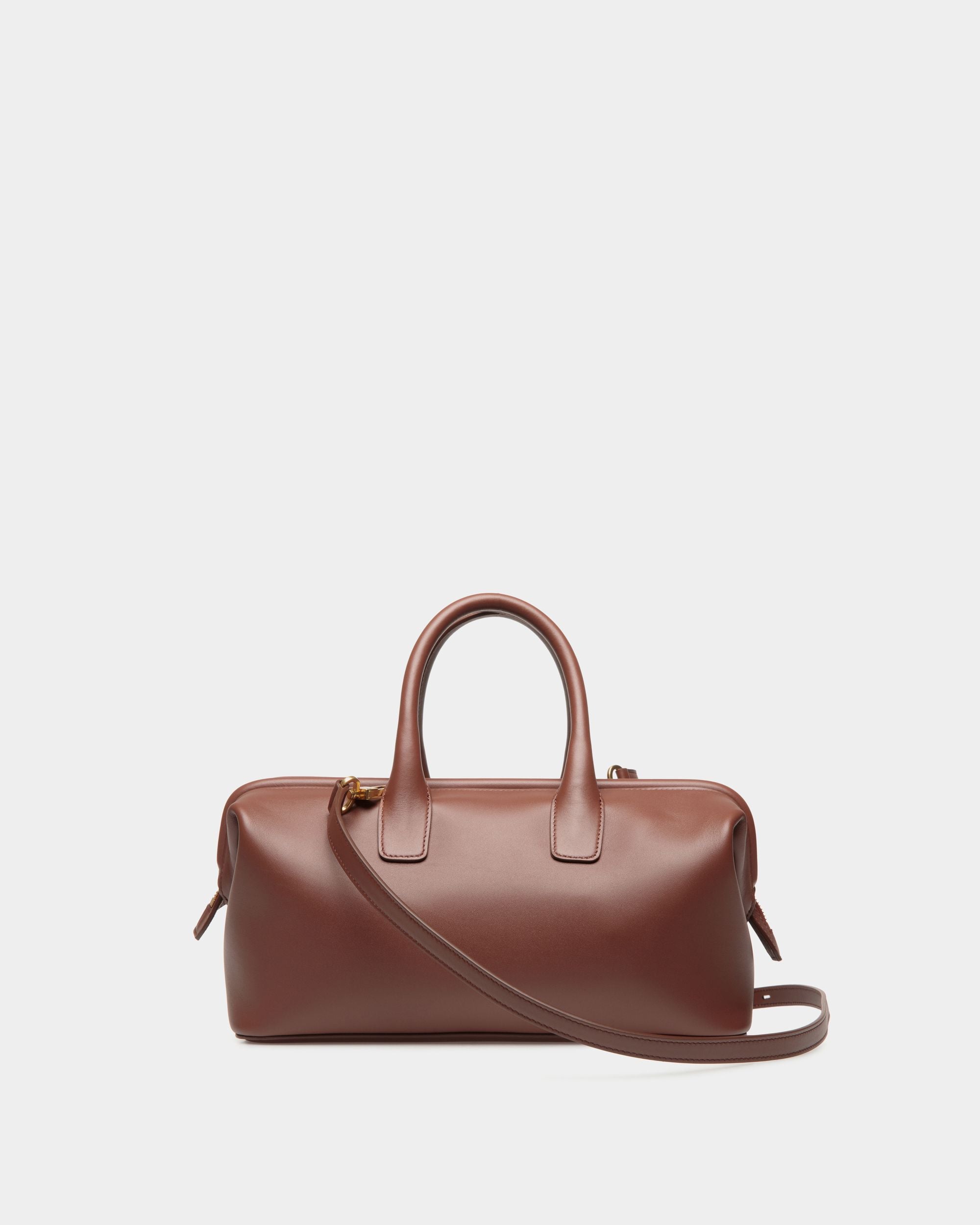 Belle Small Top Handle Bag In Brown Leather - Women's - Bally - 03