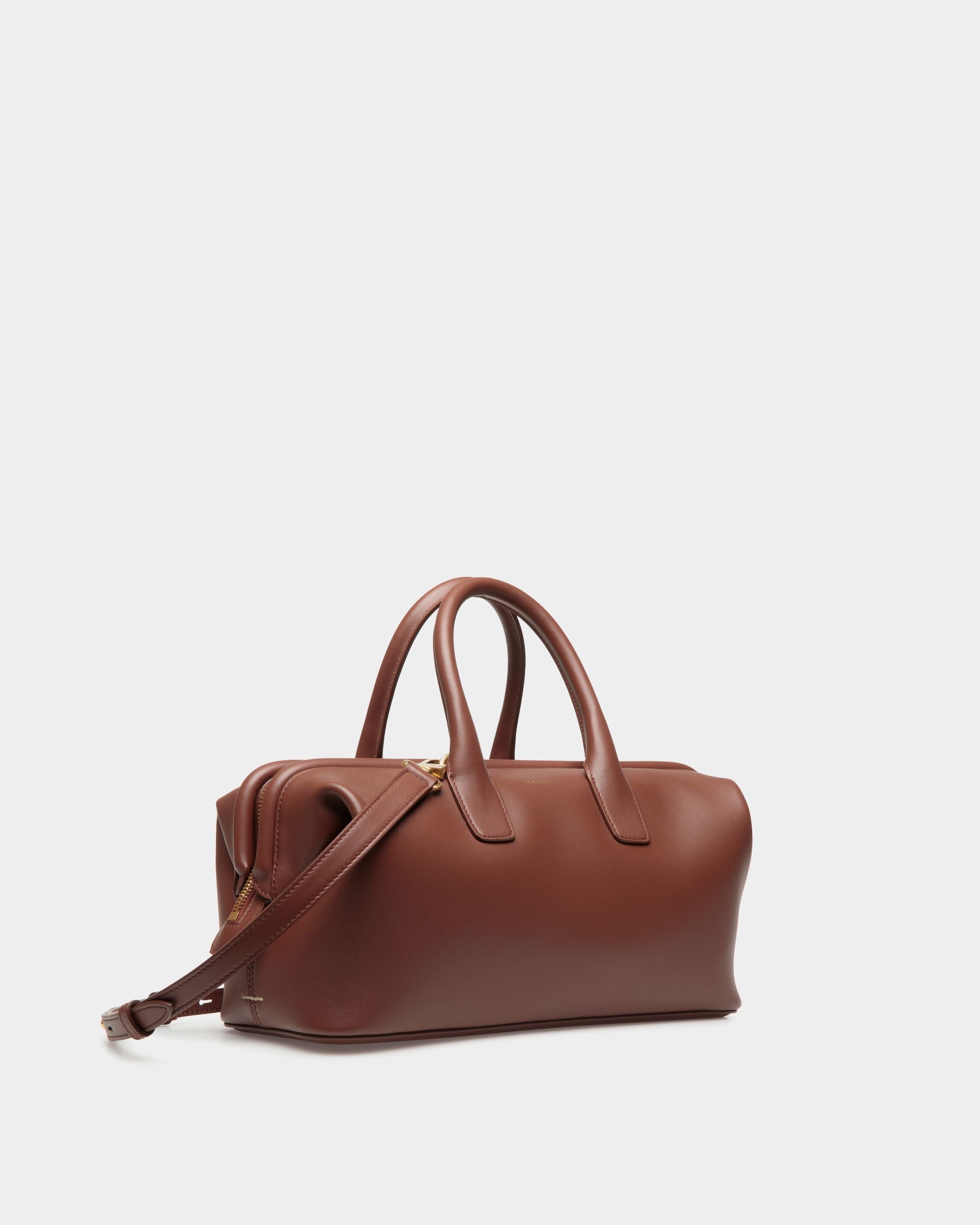 Belle Small Top Handle Bag In Brown Leather - Women's - Bally - 04