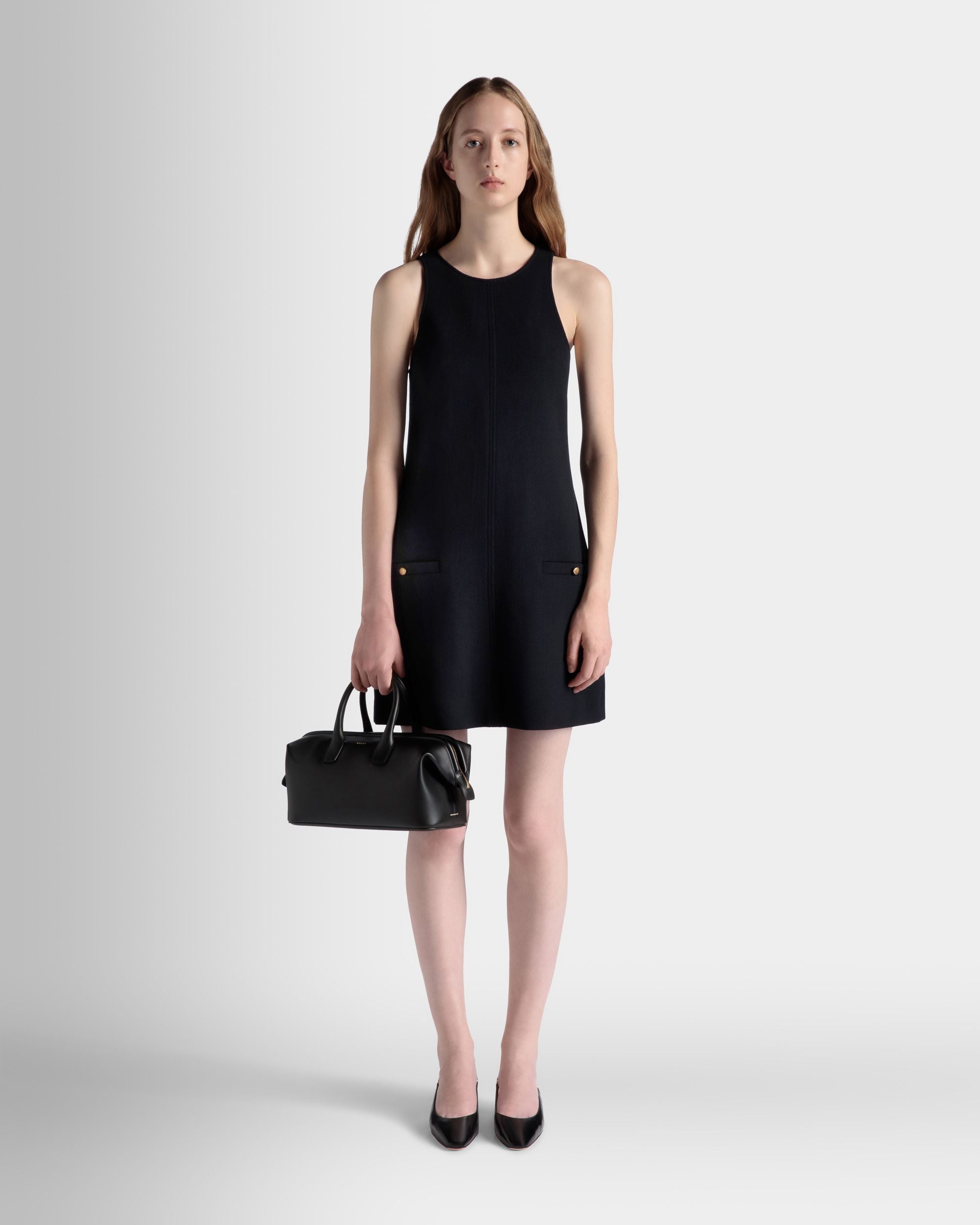 Belle Small Top Handle Bag In Black Leather - Women's - Bally - 02