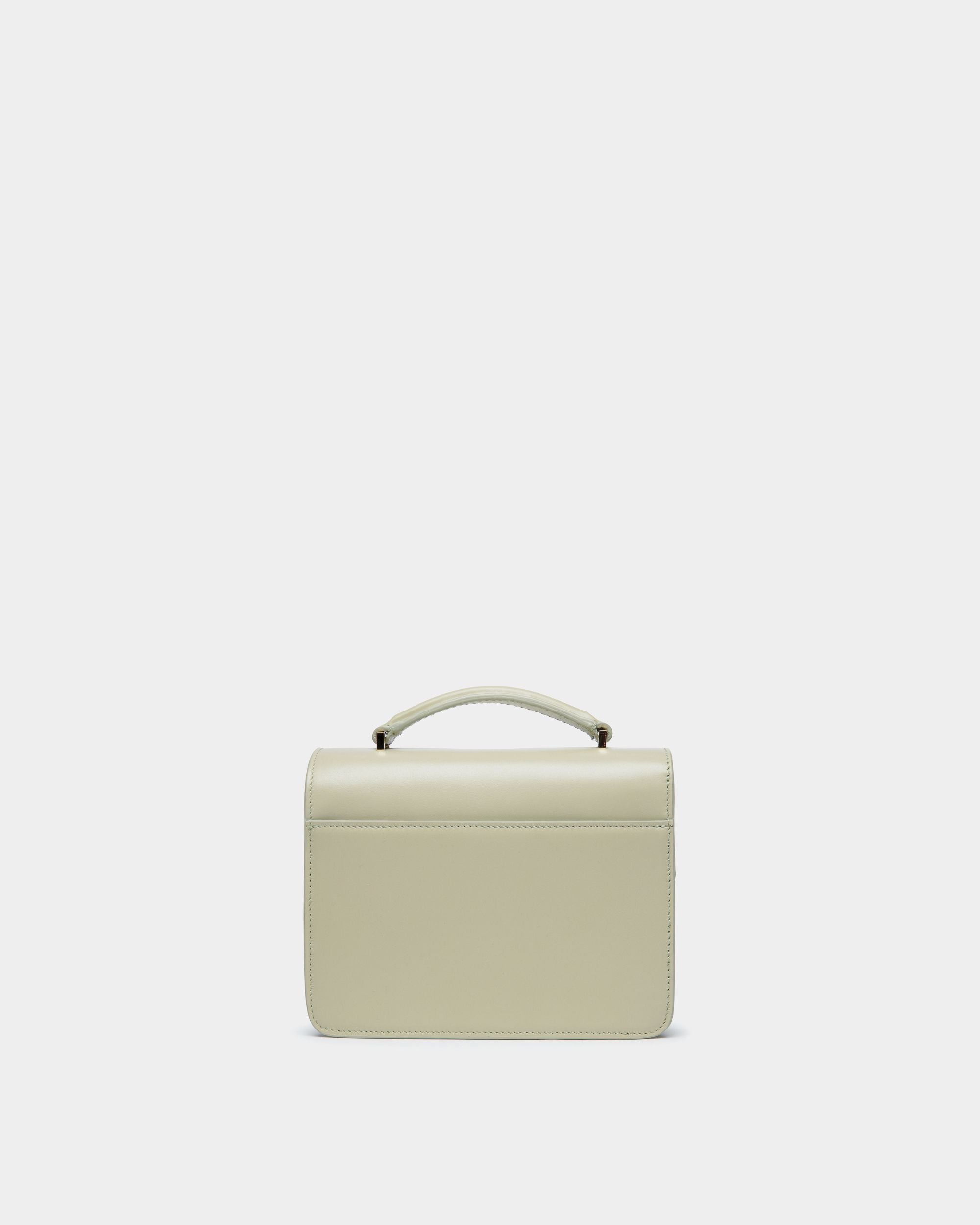 Ollam Mini Top Handle Bag in Antique White Brushed Leather - Women's - Bally - 02