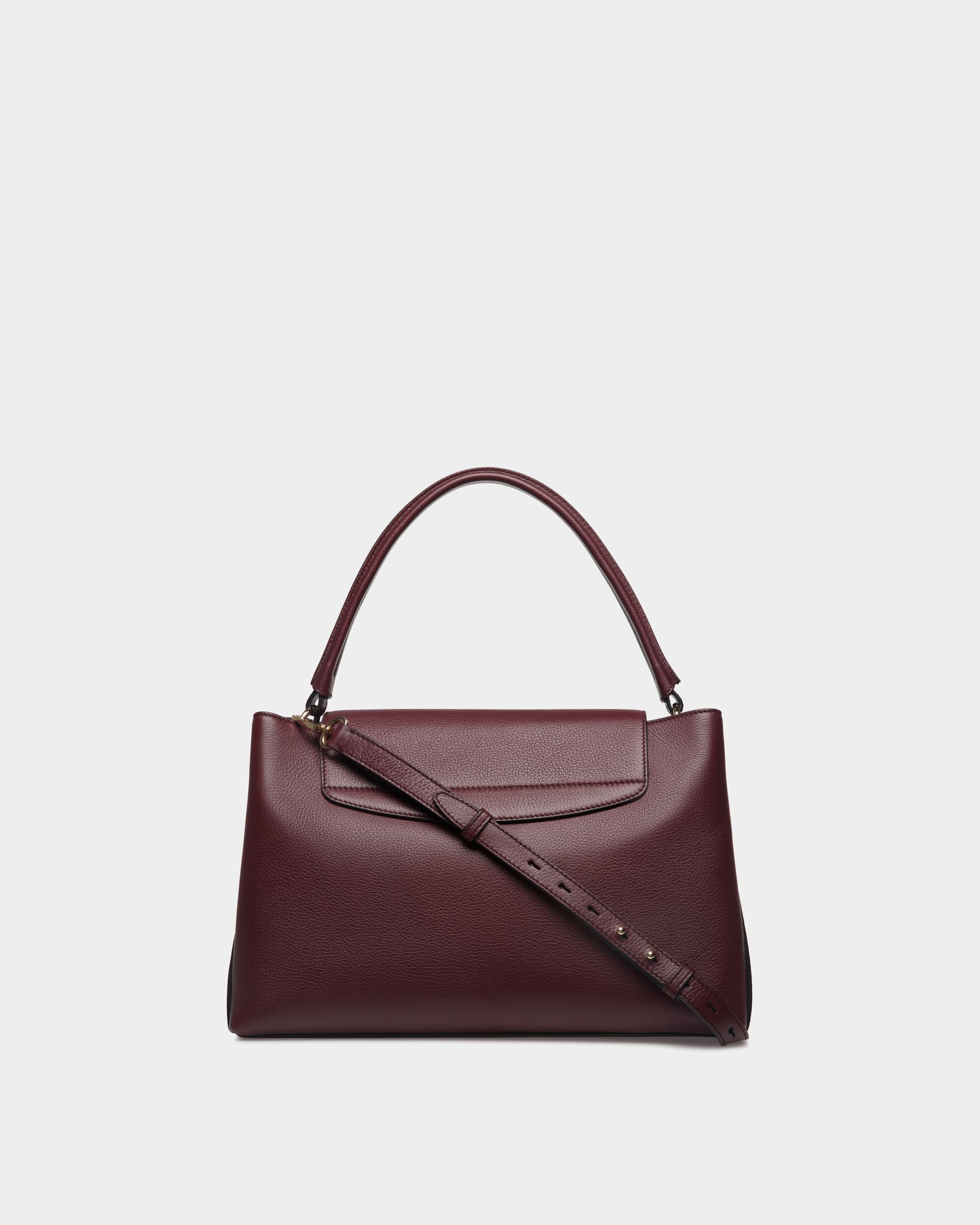 Lock Me Top Handle Bag In Andorra Grained Leather - Women's - Bally - 03