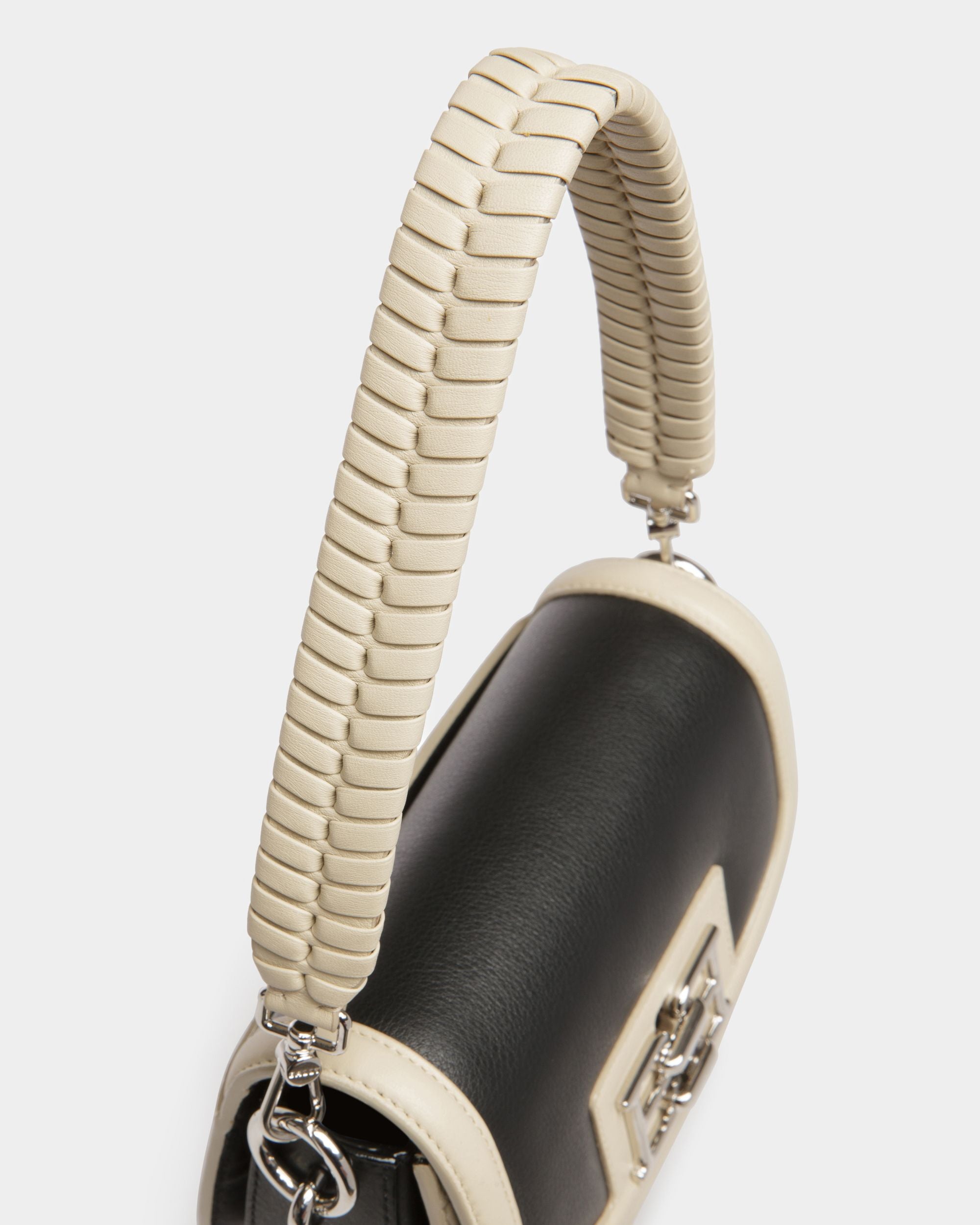 Baily Leather Minibag In Black And Light Beige - Women's - Bally - 02