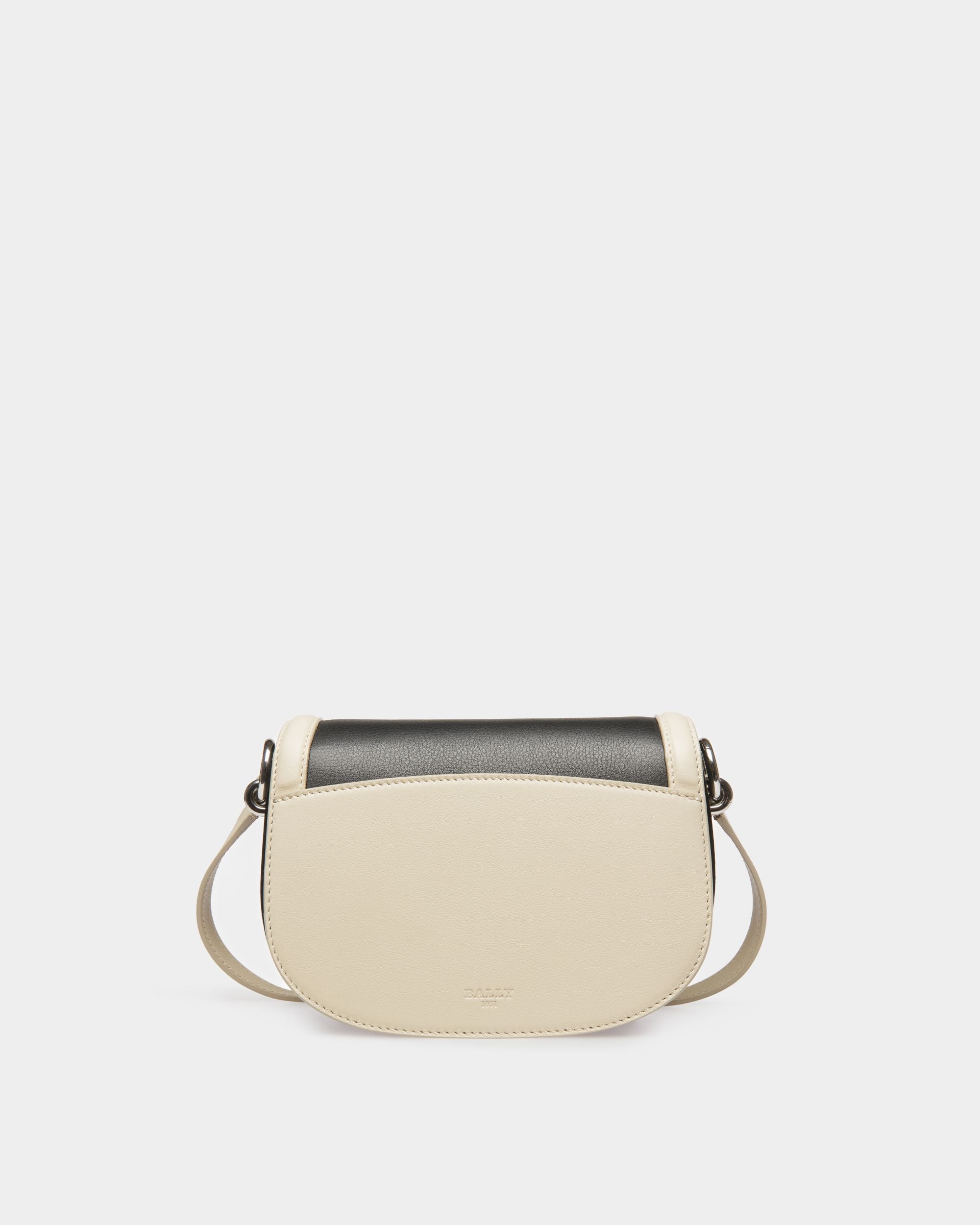 Baily Leather Minibag In Black And Light Beige - Women's - Bally - 04