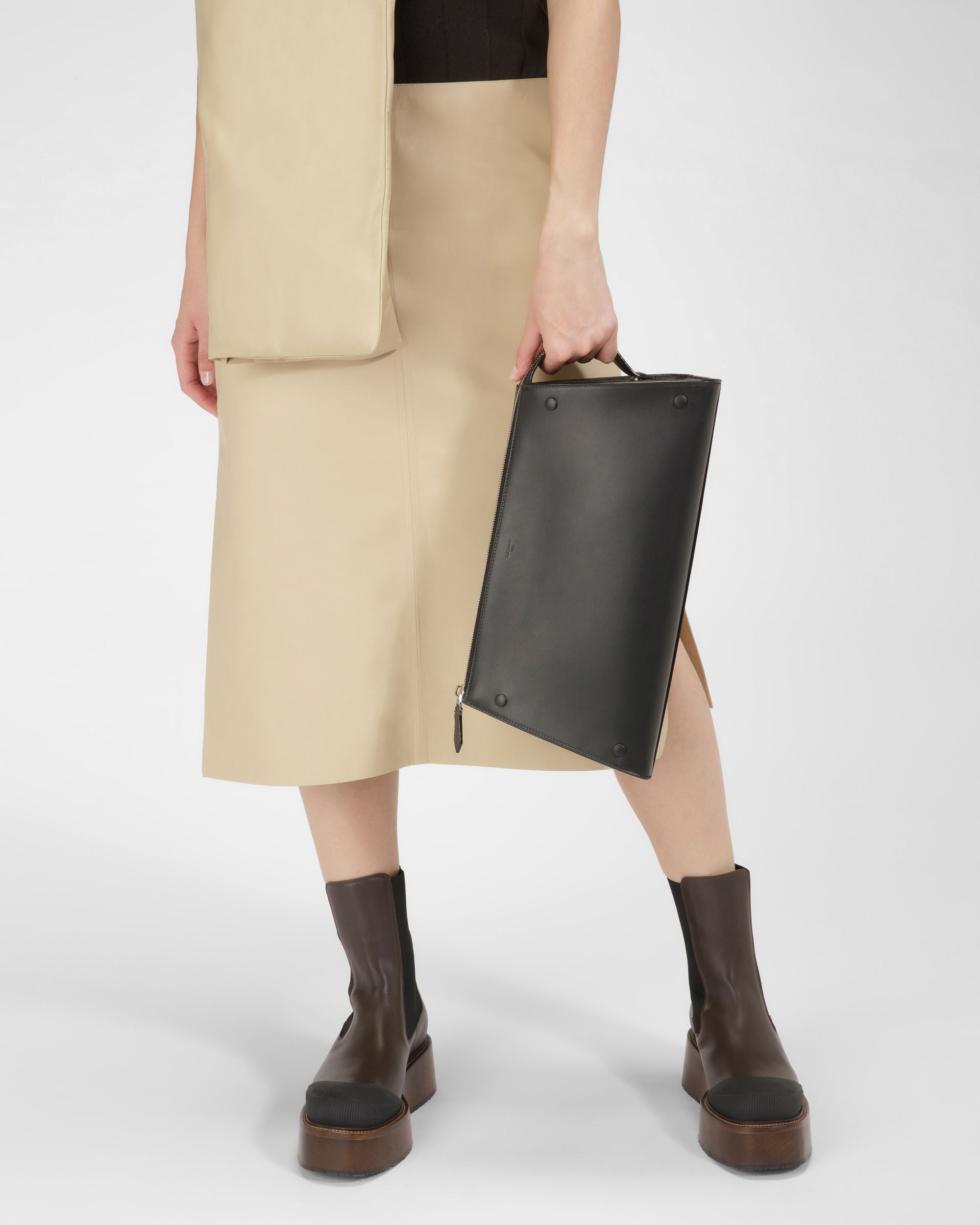 Arieel Leather Minibag In Black - Women's - Bally - 06
