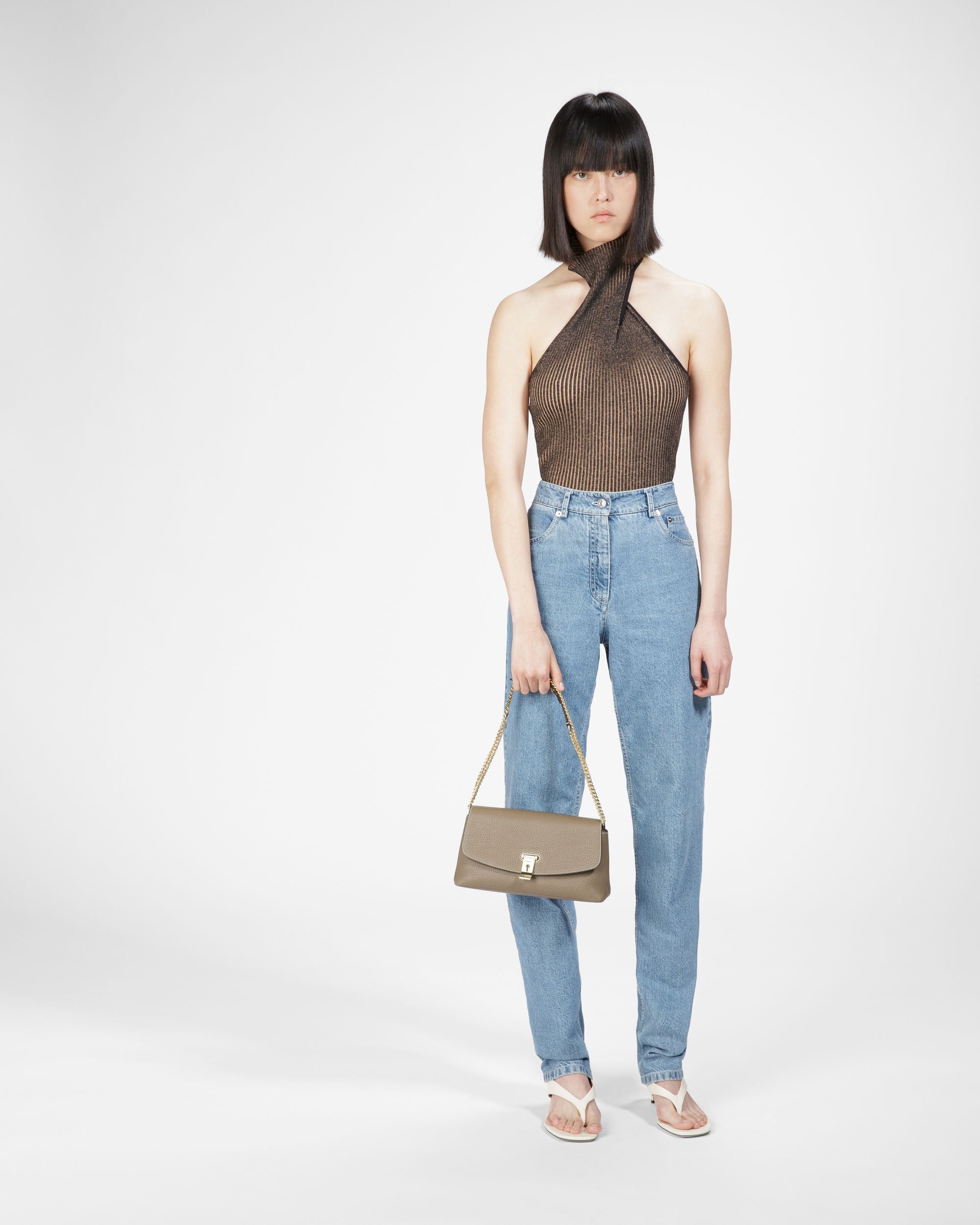 Leena Leather Minibag In Taupe - Women's - Bally - 08