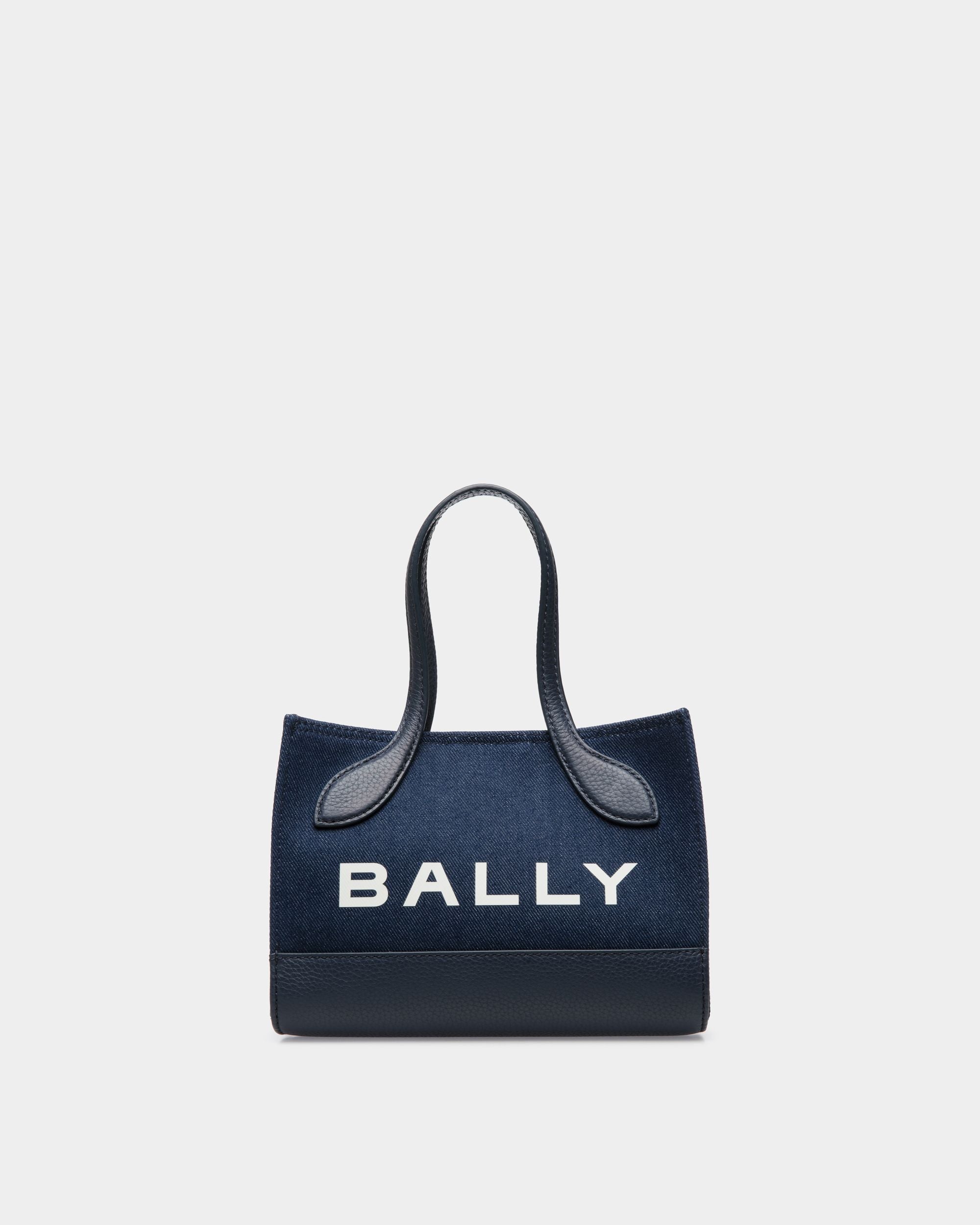 Bar Minibag In Blue Denim - Women's - Bally - 01