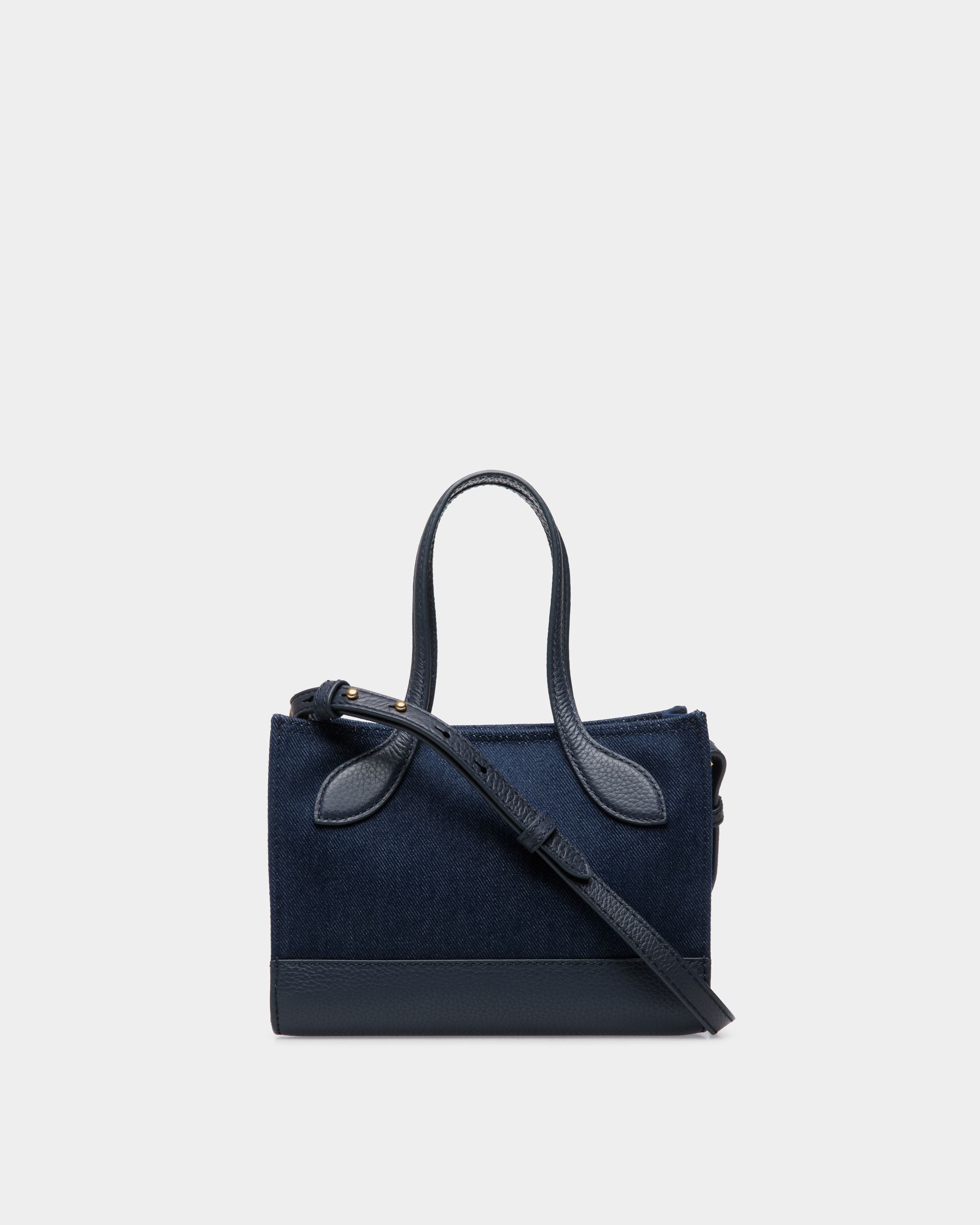 Bar Minibag In Blue Denim - Women's - Bally - 02