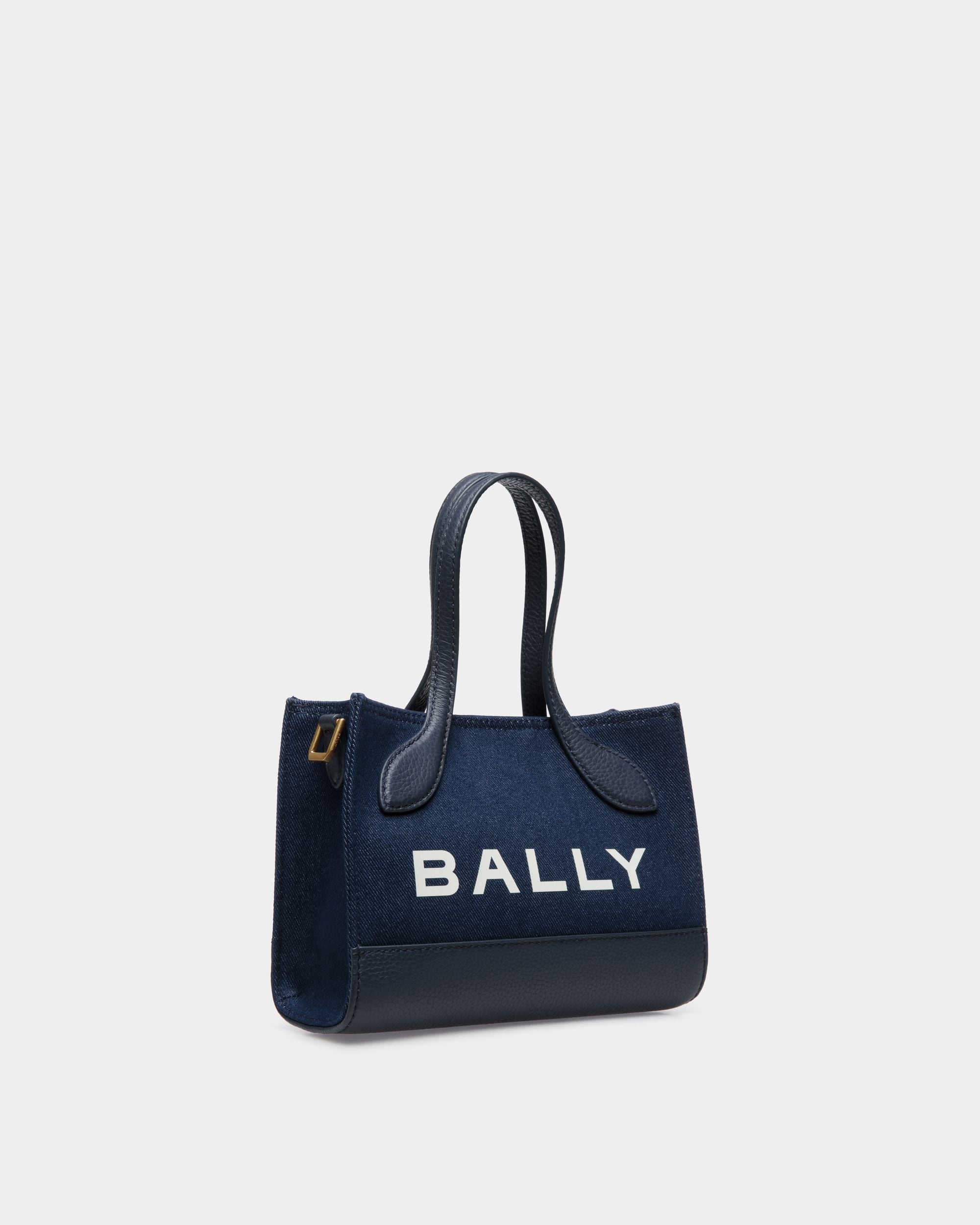 Bar Minibag In Blue Denim - Women's - Bally - 03