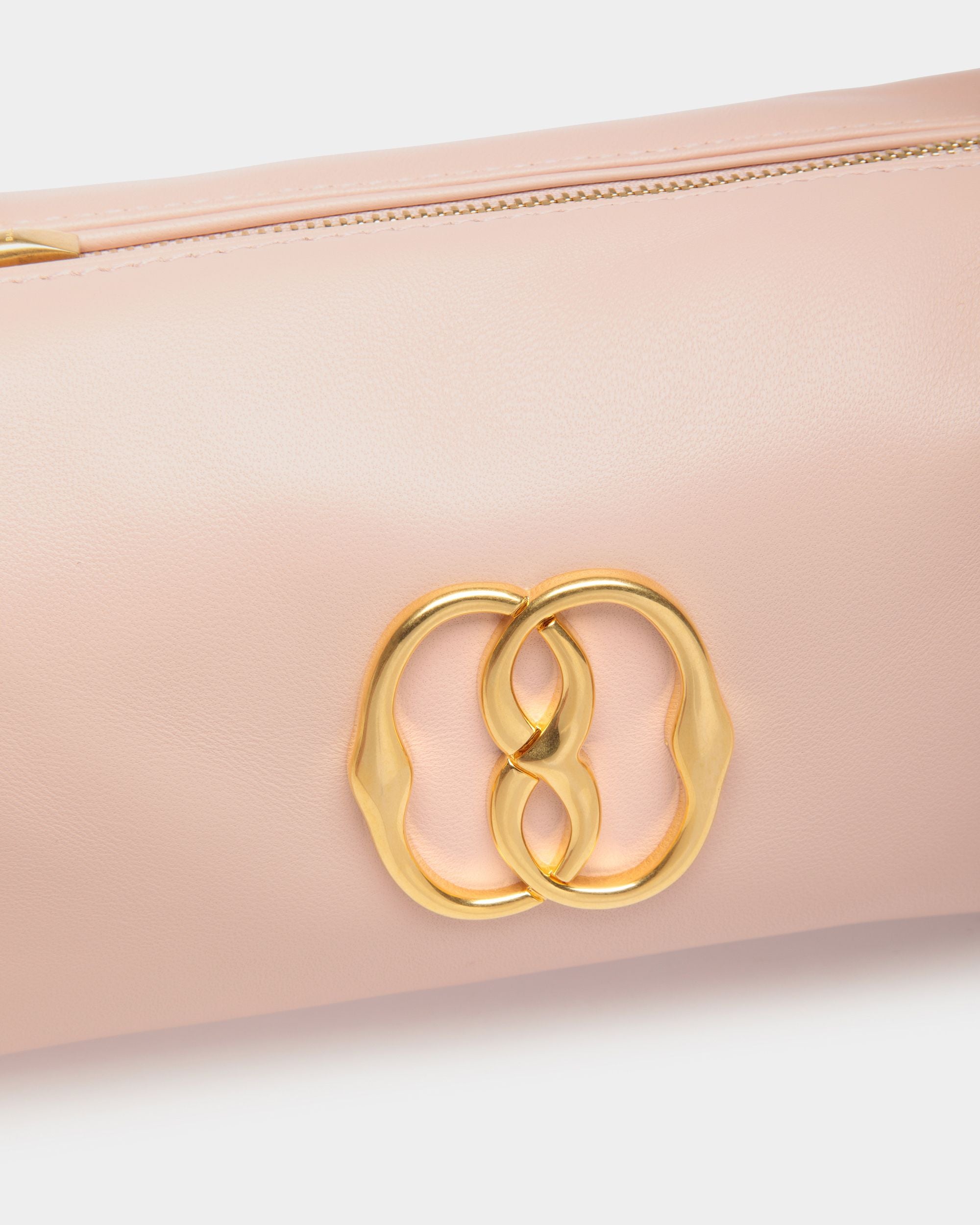 Emblem Mini Bag In Pink Leather - Women's - Bally - 05