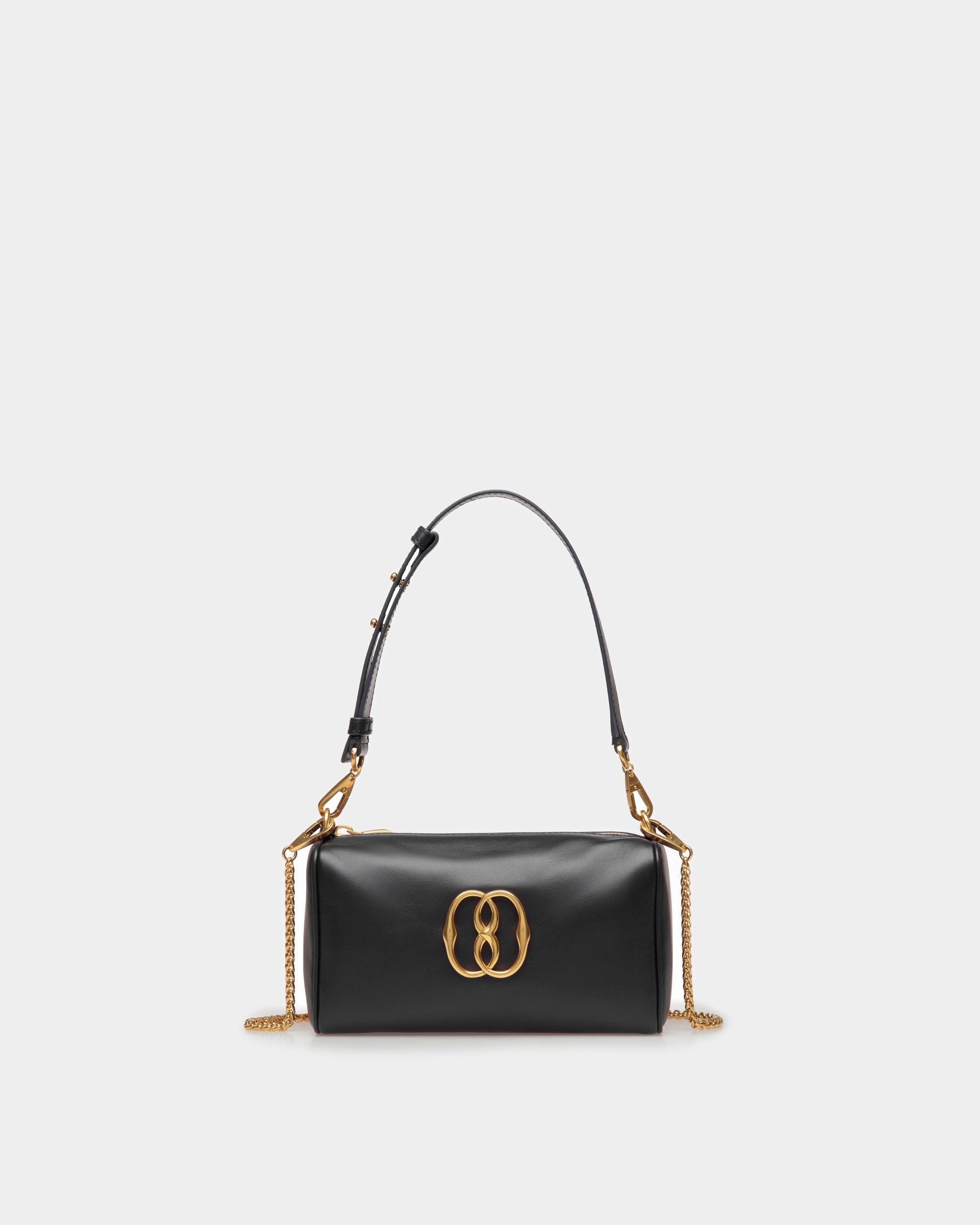Emblem Minibag In Black Leather - Women's - Bally - 01