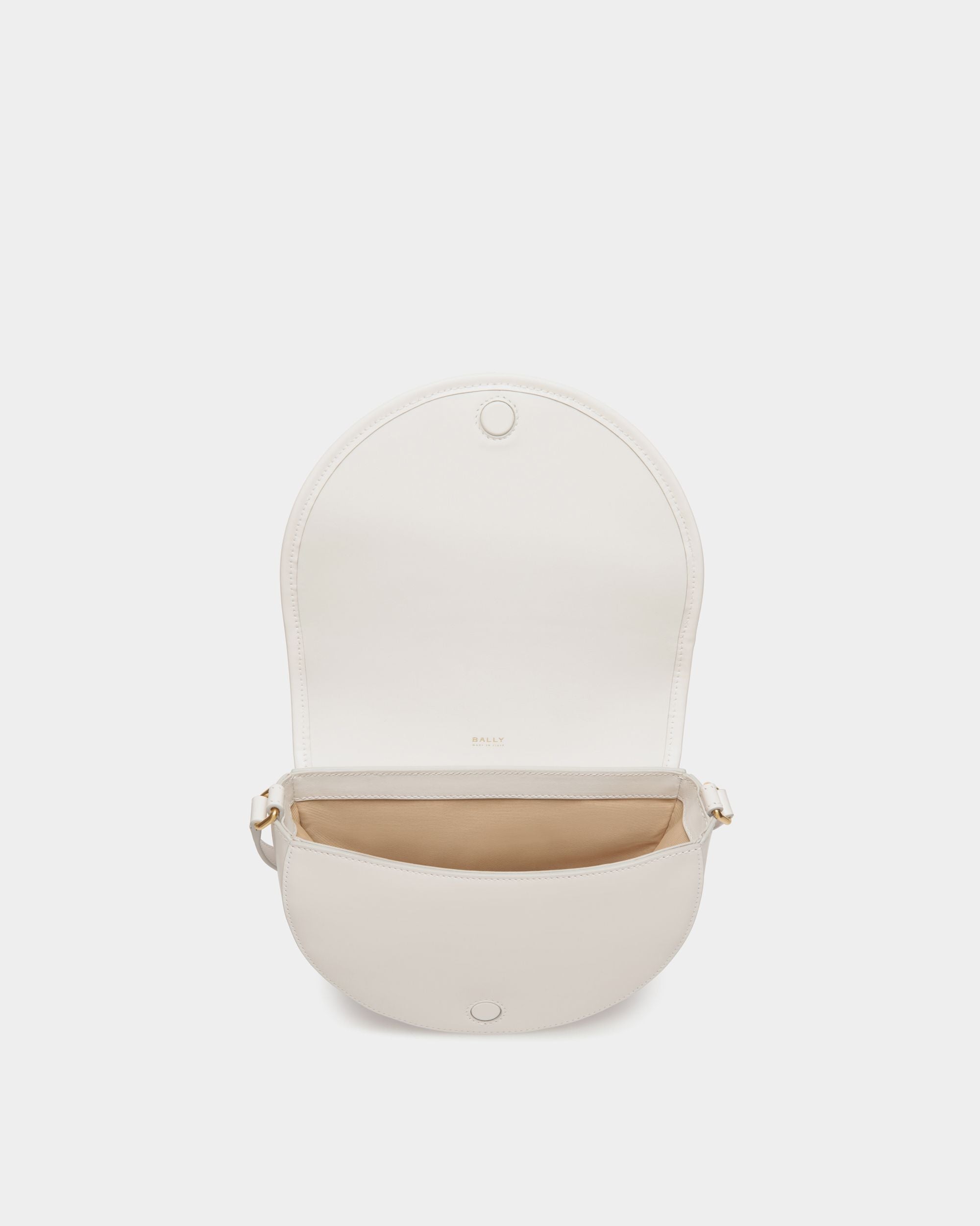 Signature Minibag In White  Leather - Women's - Bally - 04