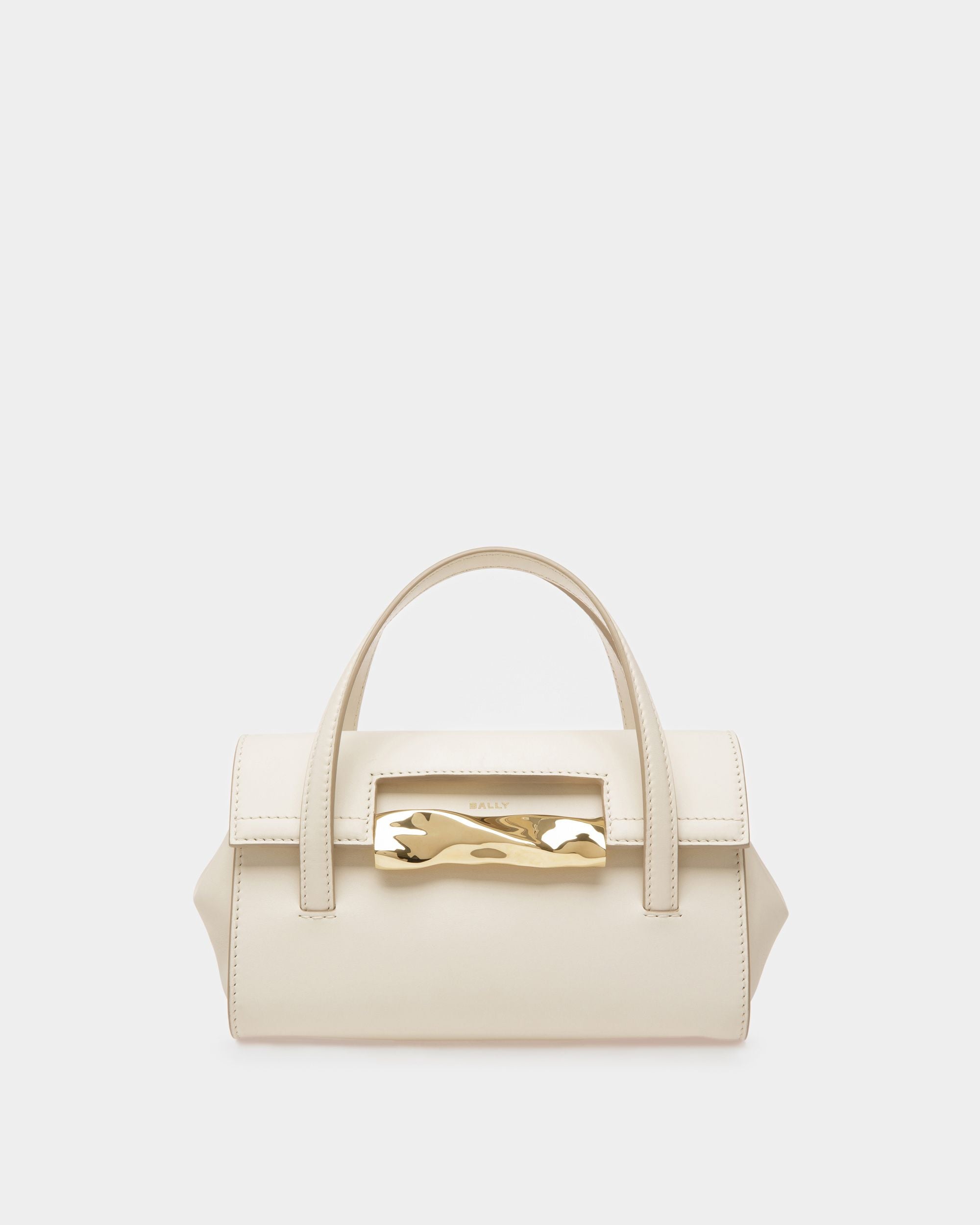 Baroque Minibag In Bone Leather - Women's - Bally - 01