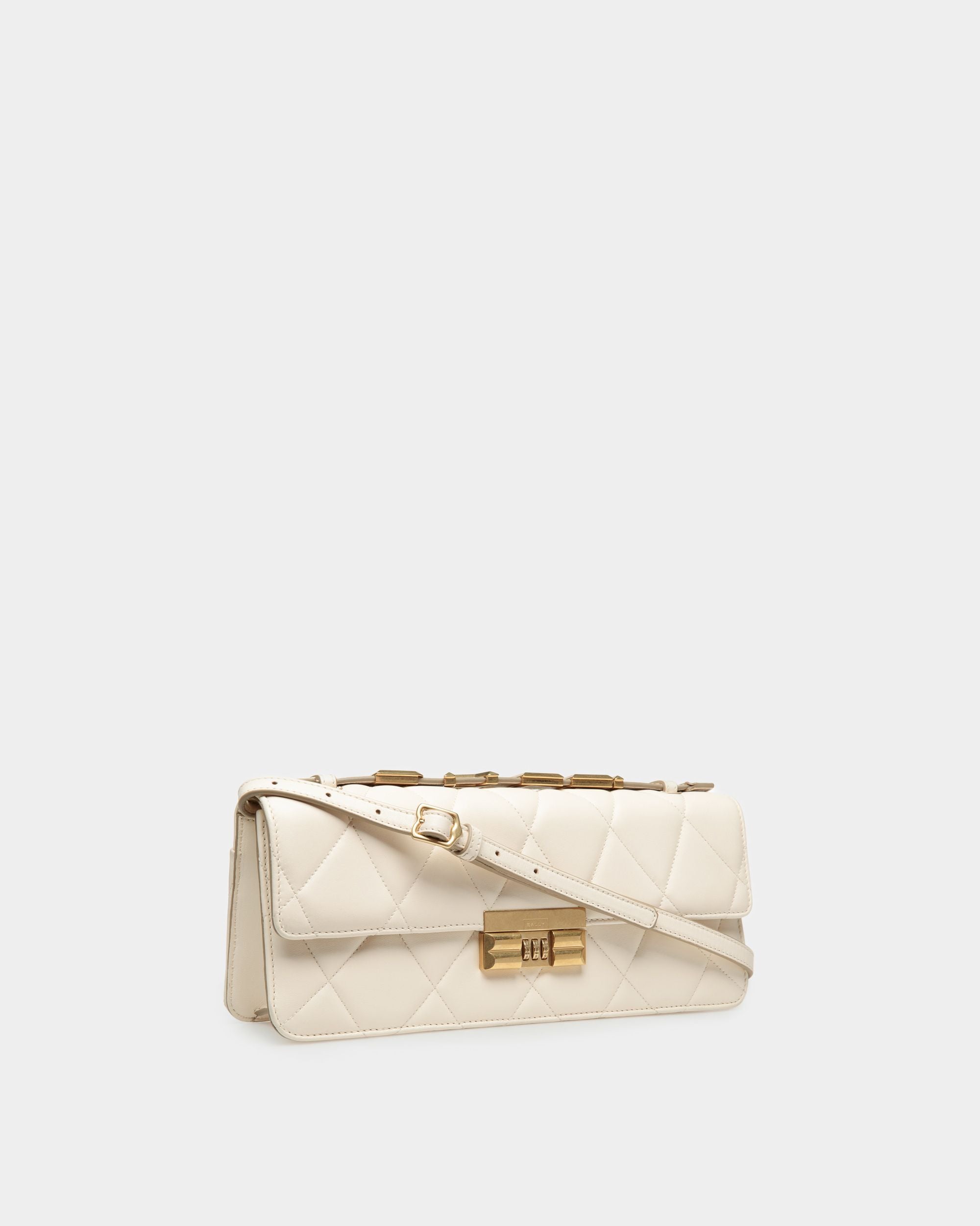 Logo Crossbody Large In Bone Leather - Women's - Bally - 04