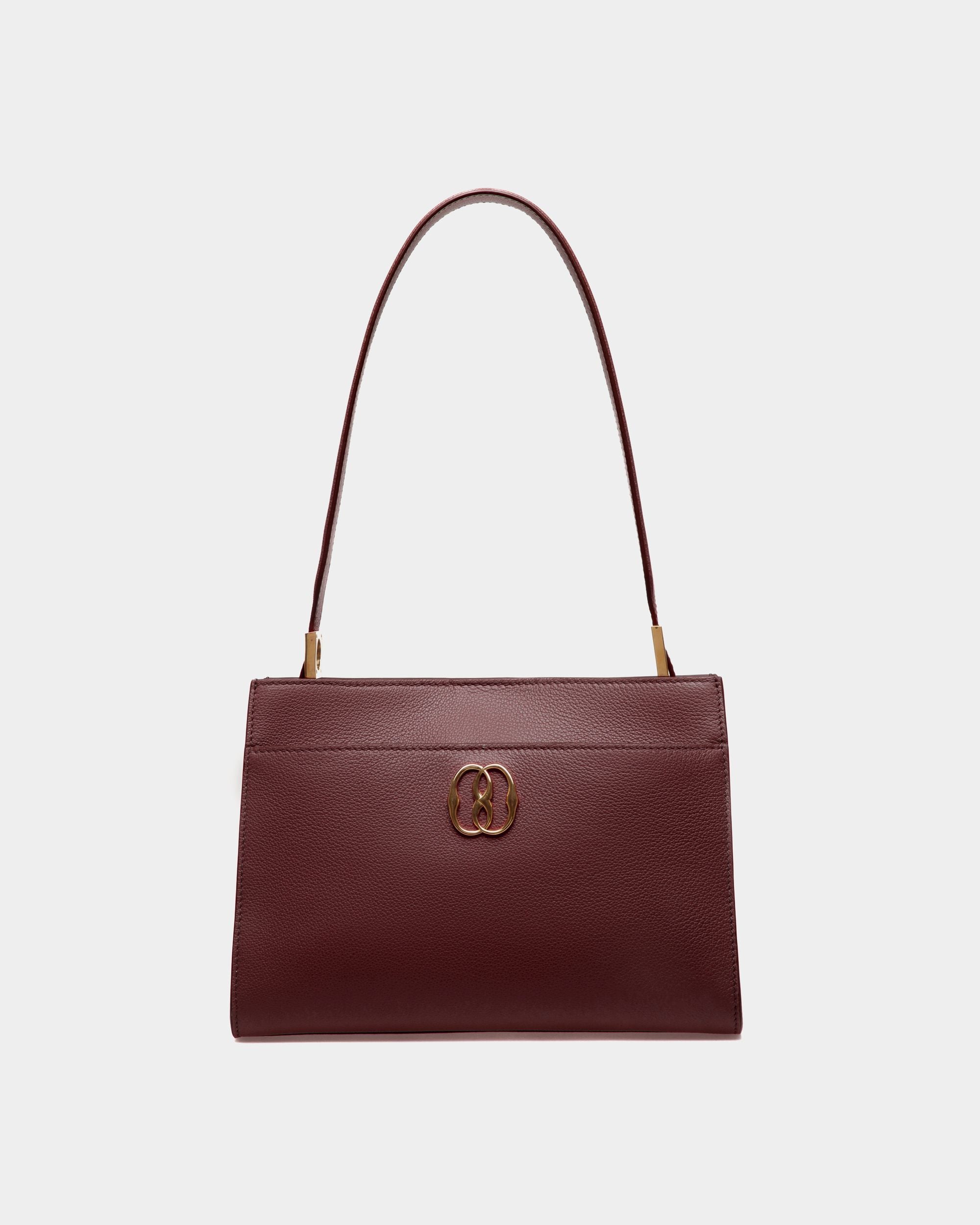 Emblem Shoulder Bag in Andorra Grained Leather - Women's - Bally - 01