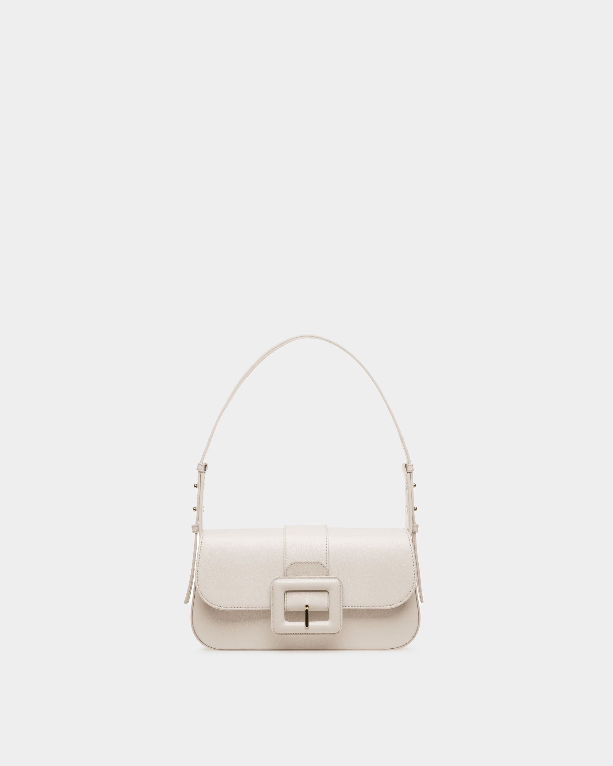 Jadha Leather Shoulder Bag In Bone - Women's - Bally - 01