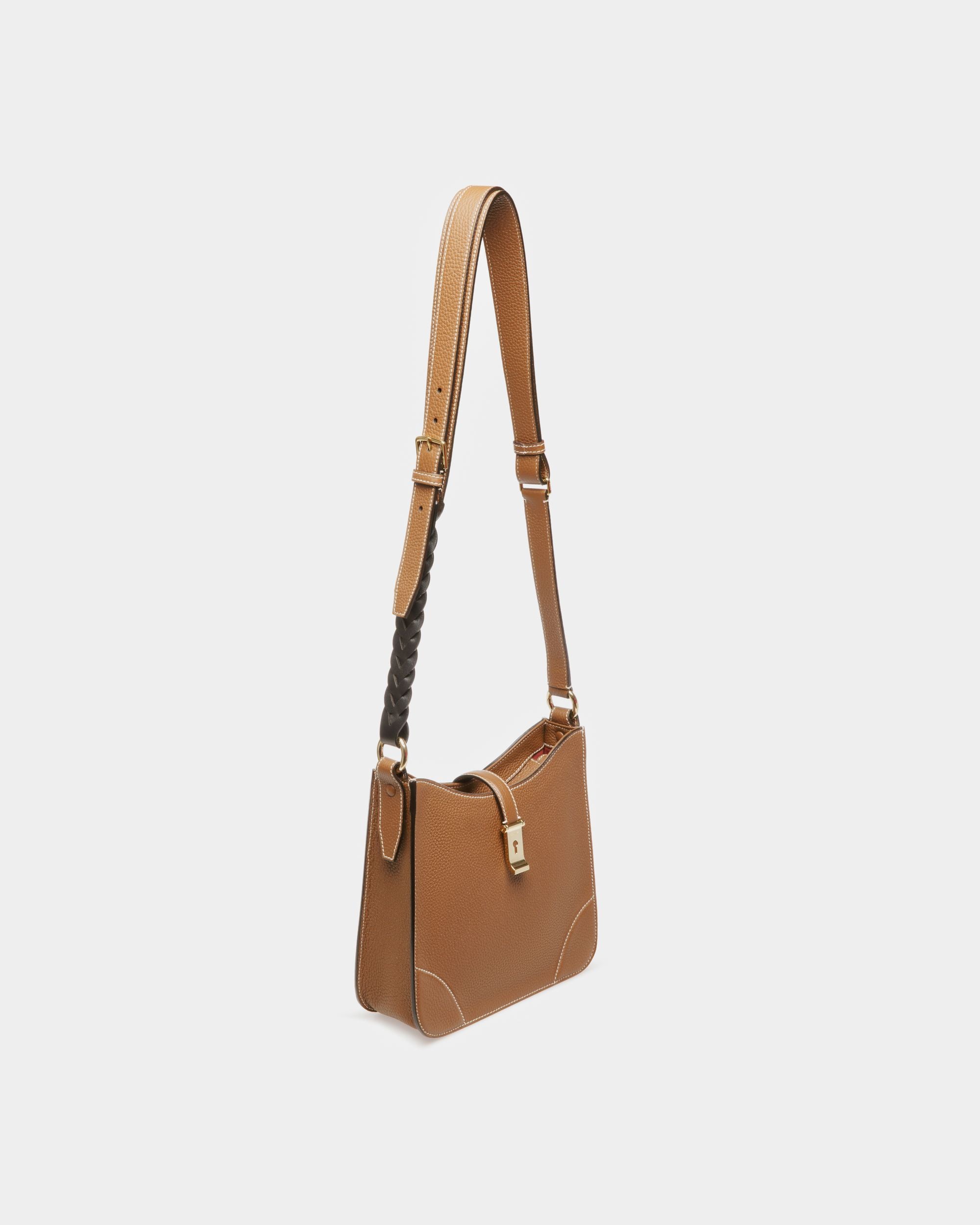 Lavynia Small Leather Hobo Bag In Brown - Women's - Bally - 04