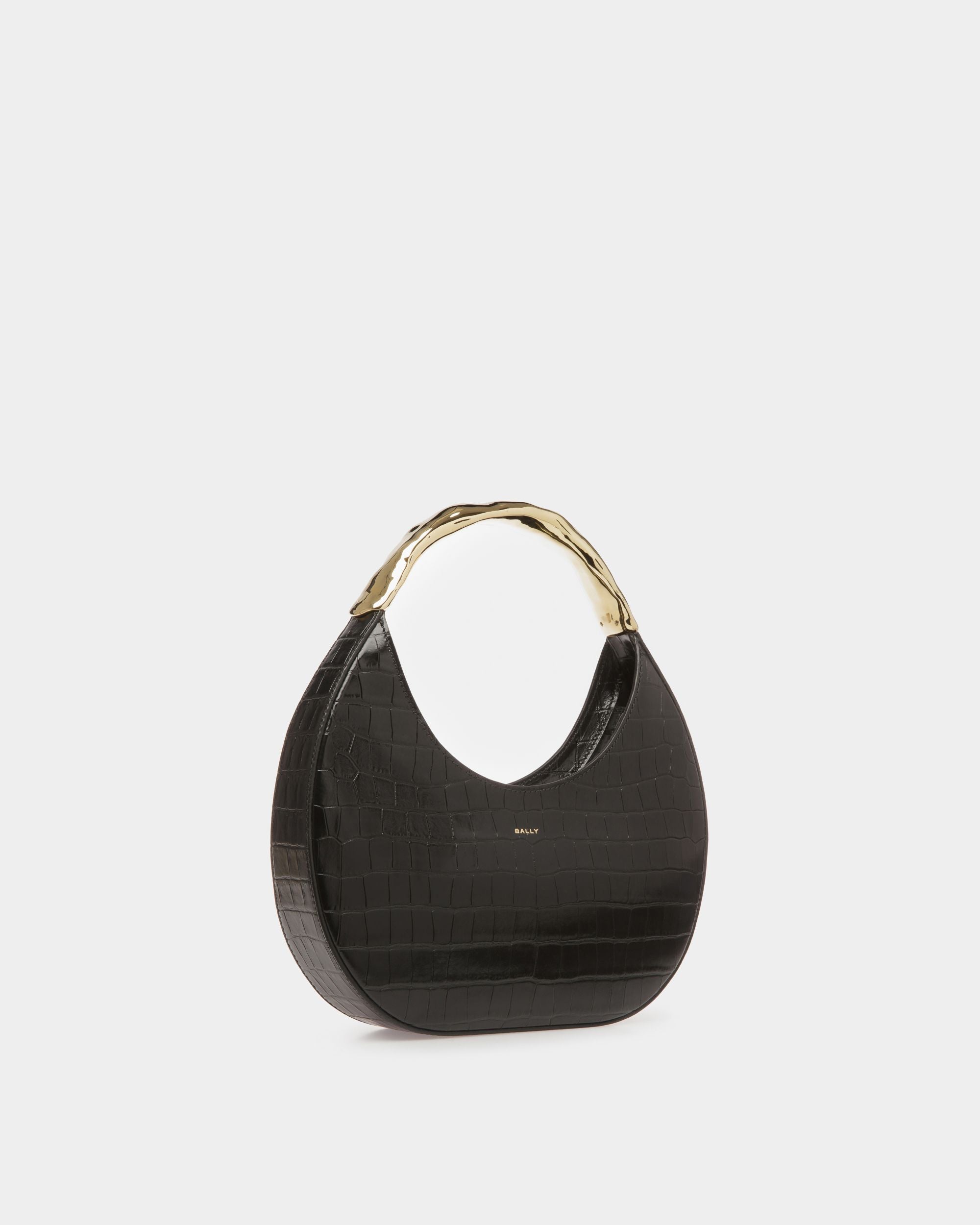 Baroque Hobo Bag In Black Leather - Women's - Bally - 04