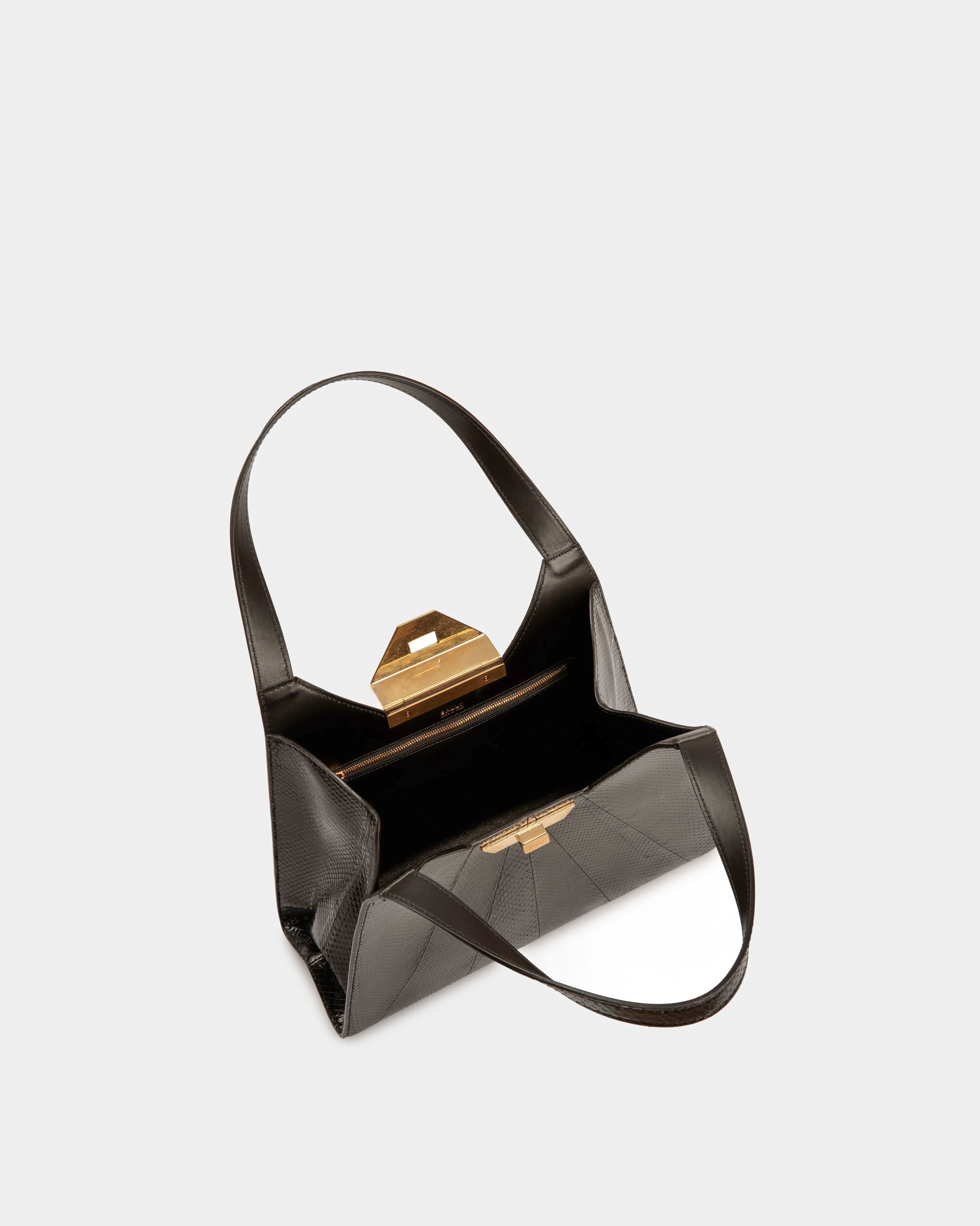 Tilt Shoulder bag In Black Leather - Women's - Bally - 05
