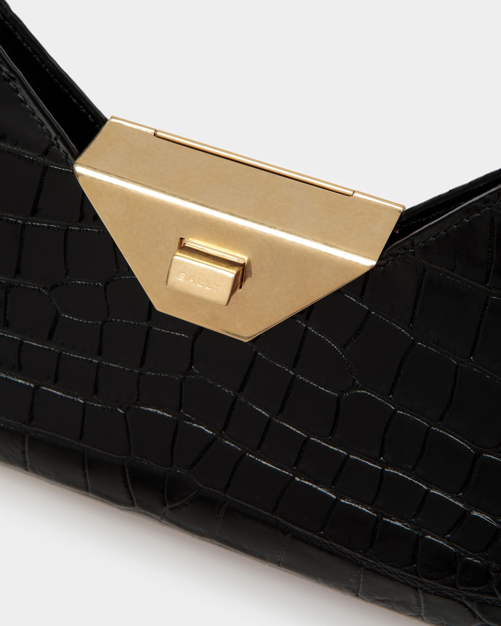 Trilliant Small Shoulder Bag In Black Leather - Women's - Bally - 06