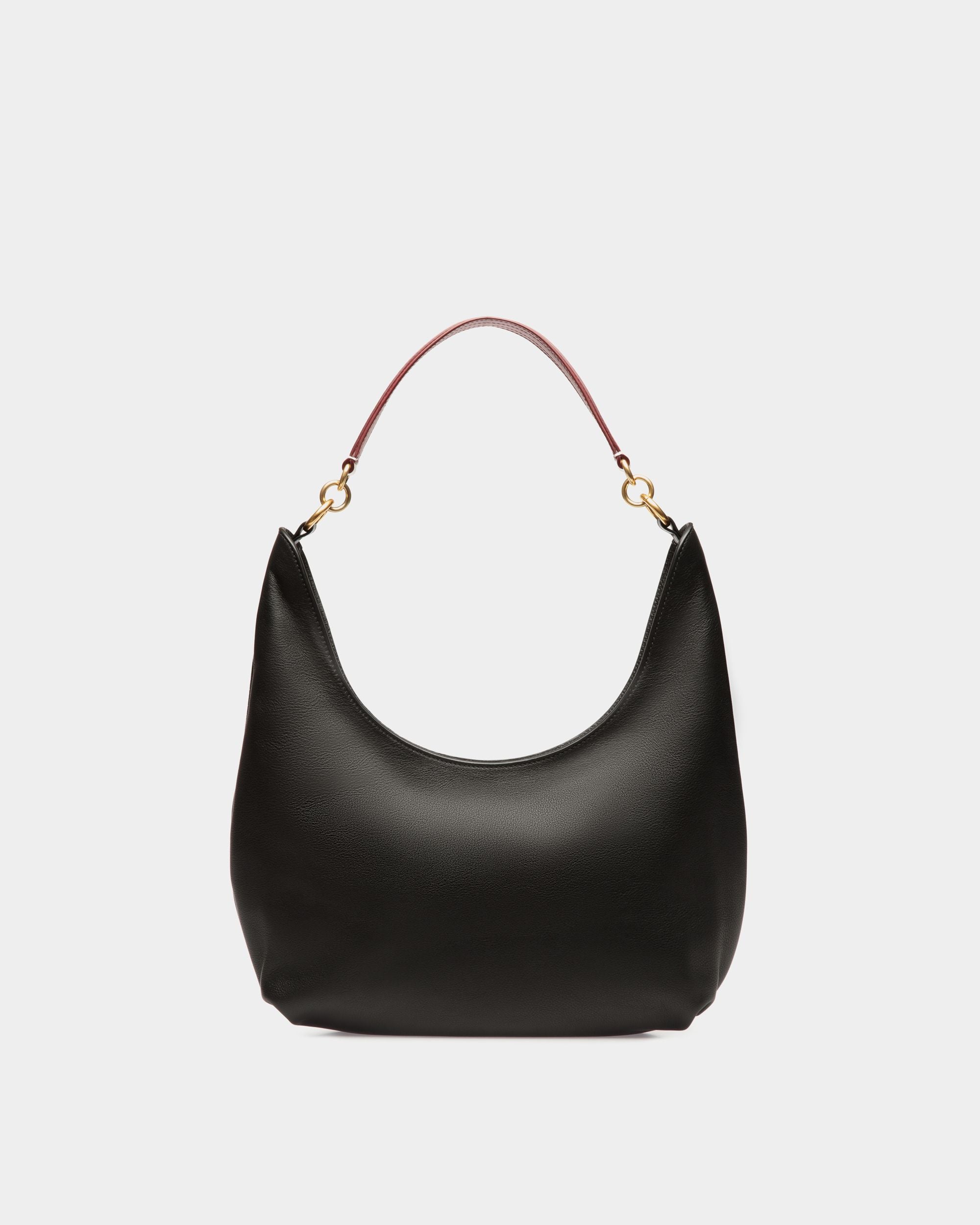 Code Hobo Bag In Black Leather - Women's - Bally - 03
