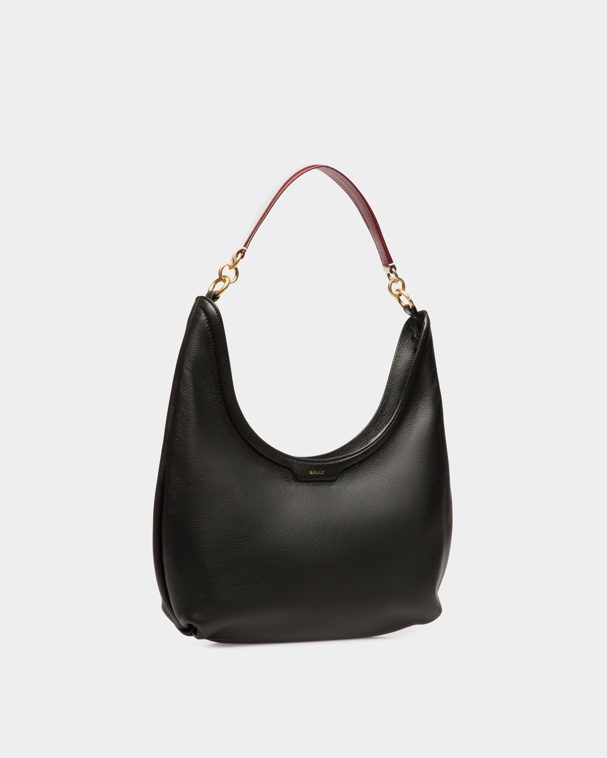 Code Hobo Bag In Black Leather - Women's - Bally - 04